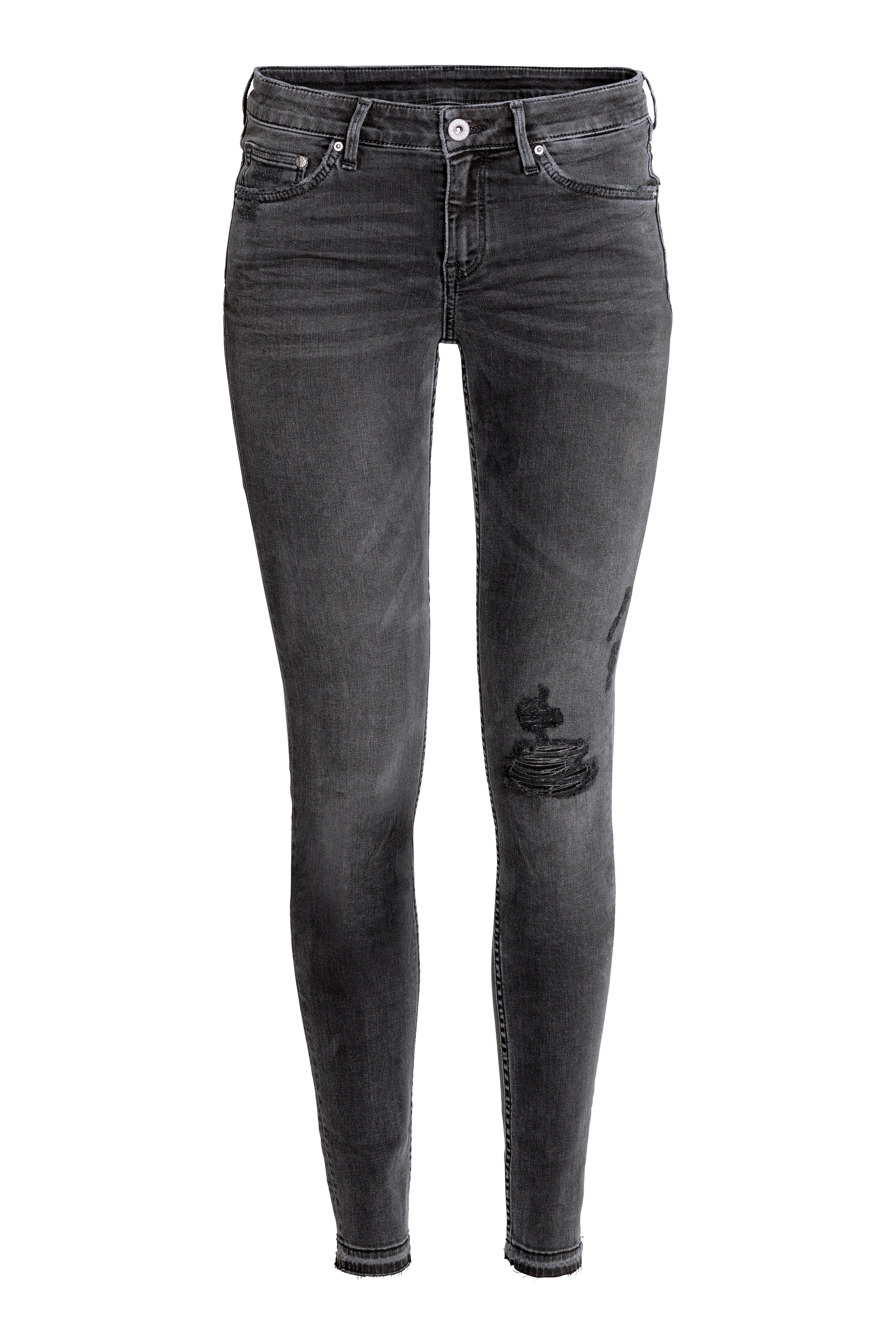 Agrandir l'image: Super Skinny Low Jeans - Noir washed out - FEMME | H&M FR 1
