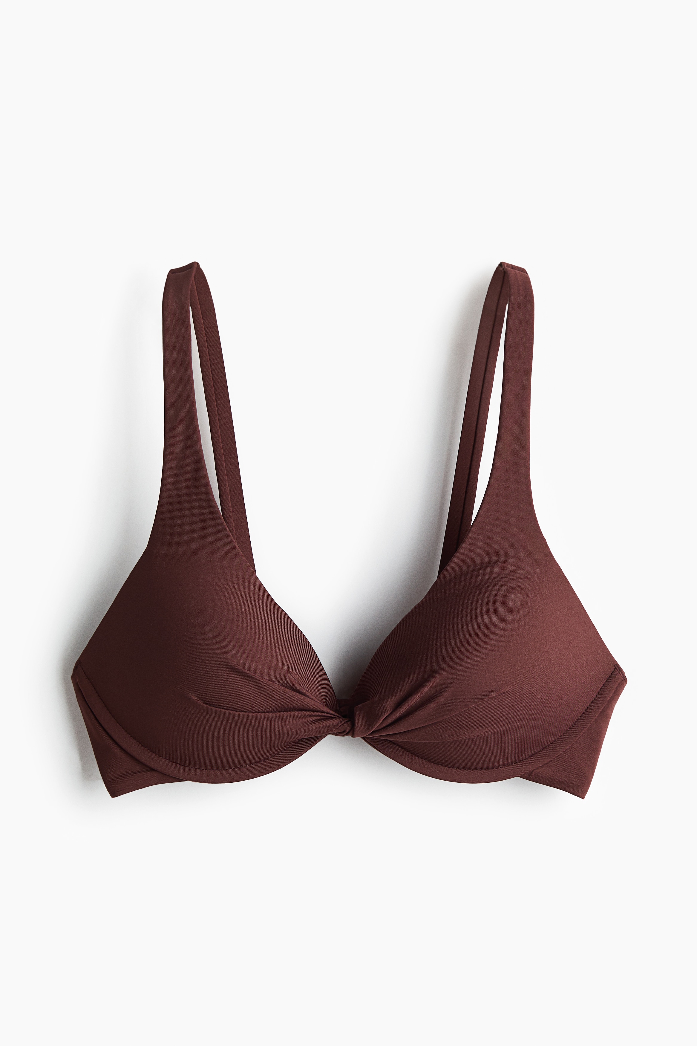 Push-up bikini top - Dark brown/Green