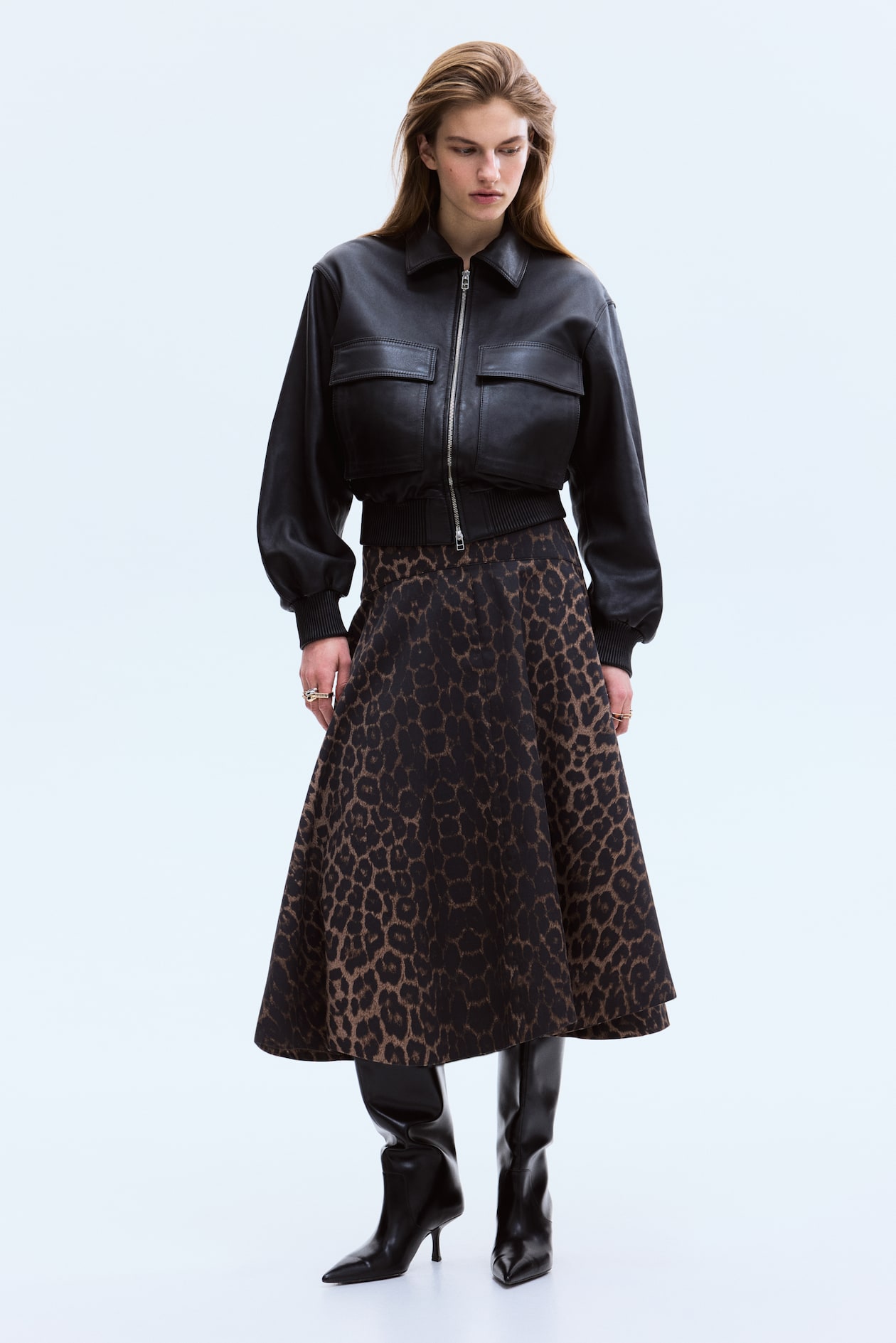 Flared Twill Skirt - image 2