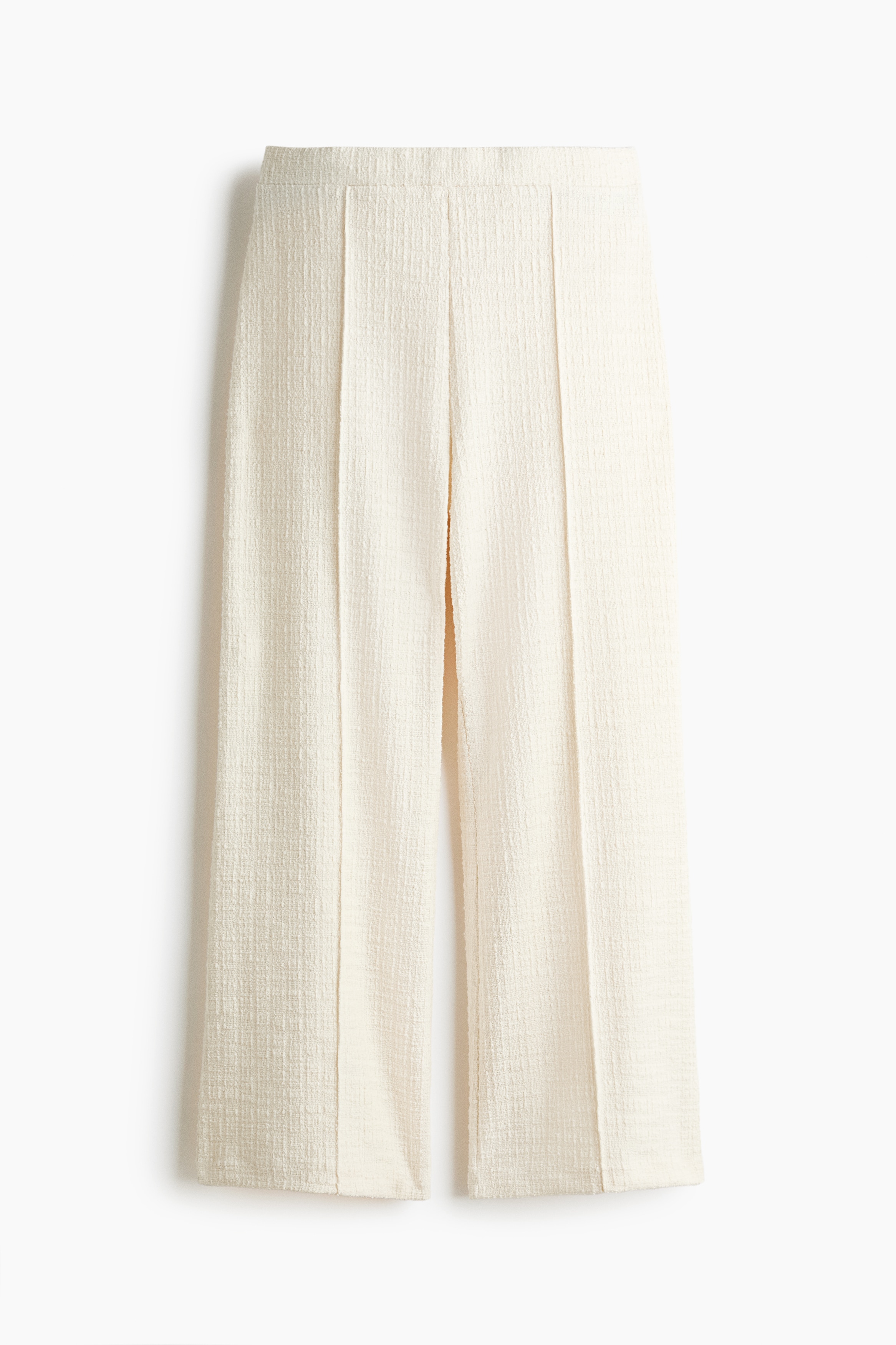 Pantalón recto en tejido bouclé