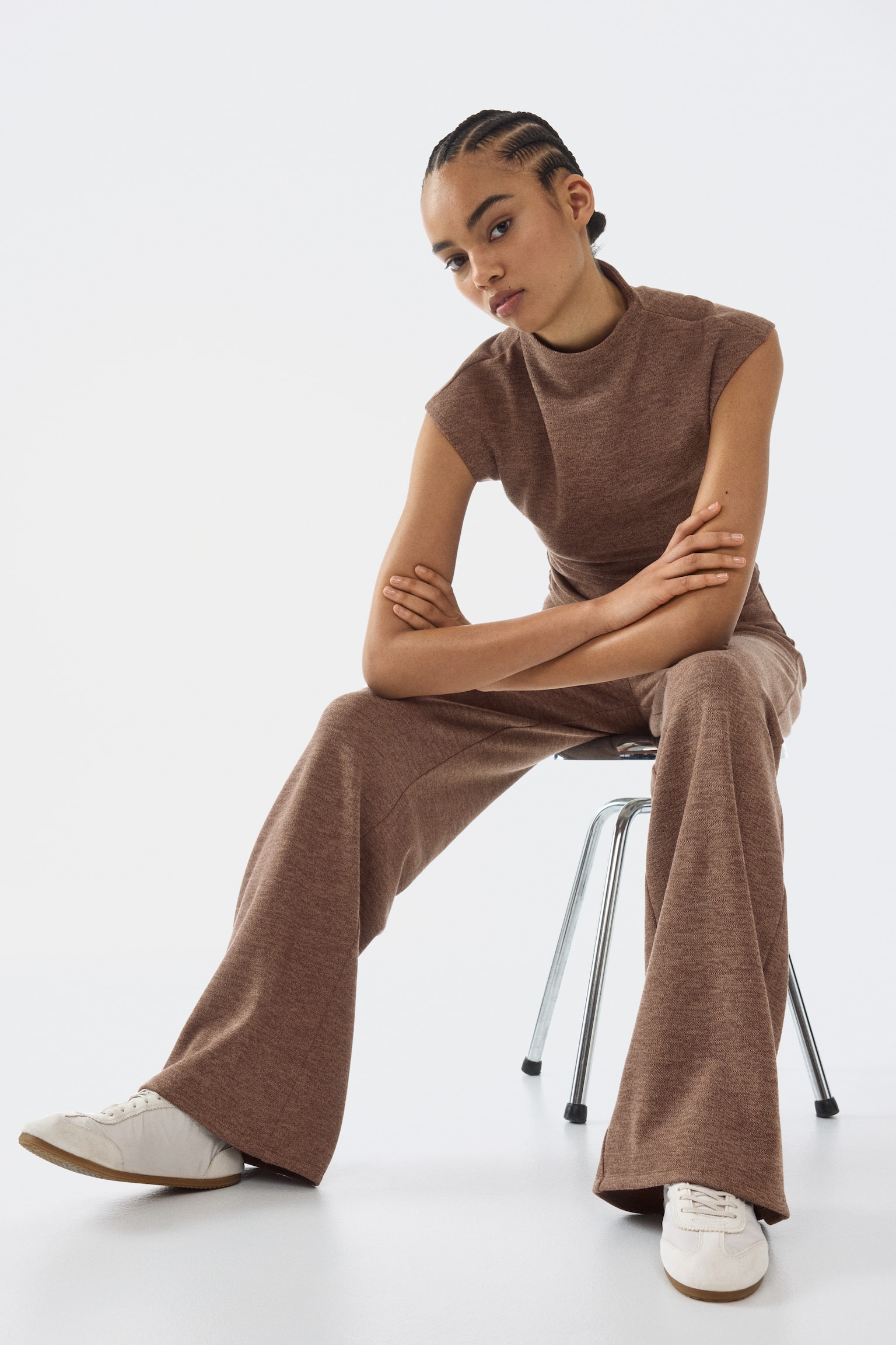 Straight-leg jersey trousers - 4