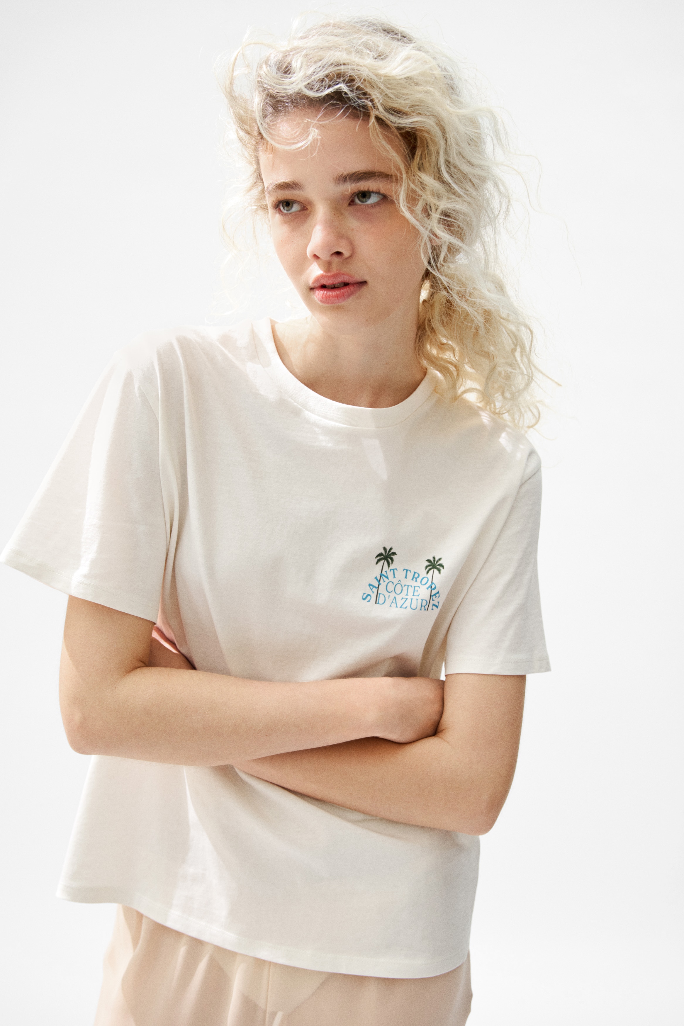 レディース グラフィックtシャツ | ホワイト・白 | H&M JP