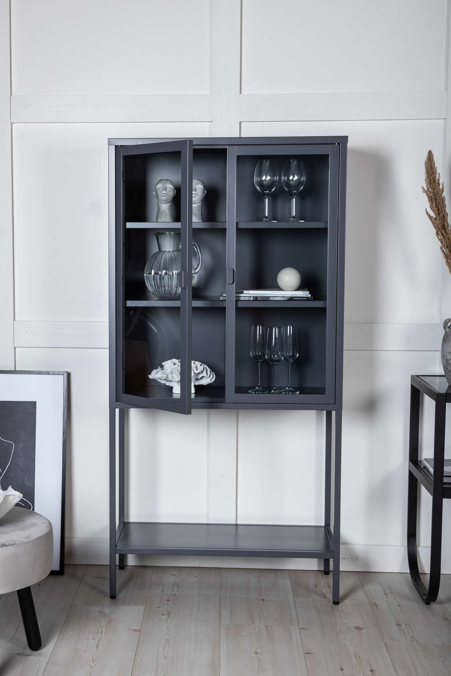 Misha Kabinett - Stahl, Grau/Stahl, Weiß/Stahl, Schwarz