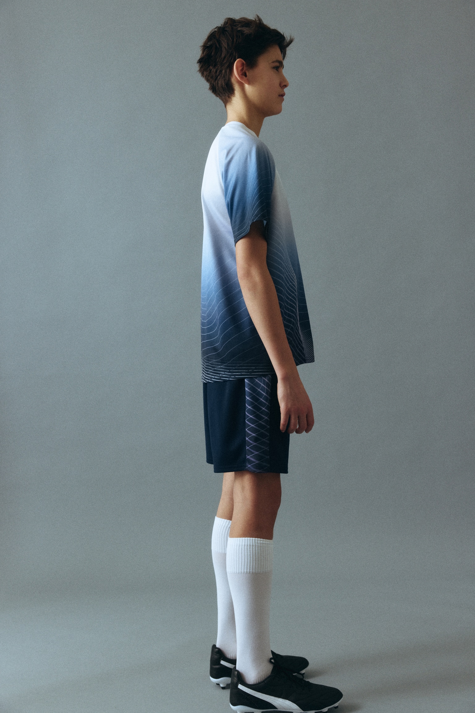 2-Piece Soccer Set with DryMove™ - Navy blue/patterned/Light gray/10/Red/patterned - 4