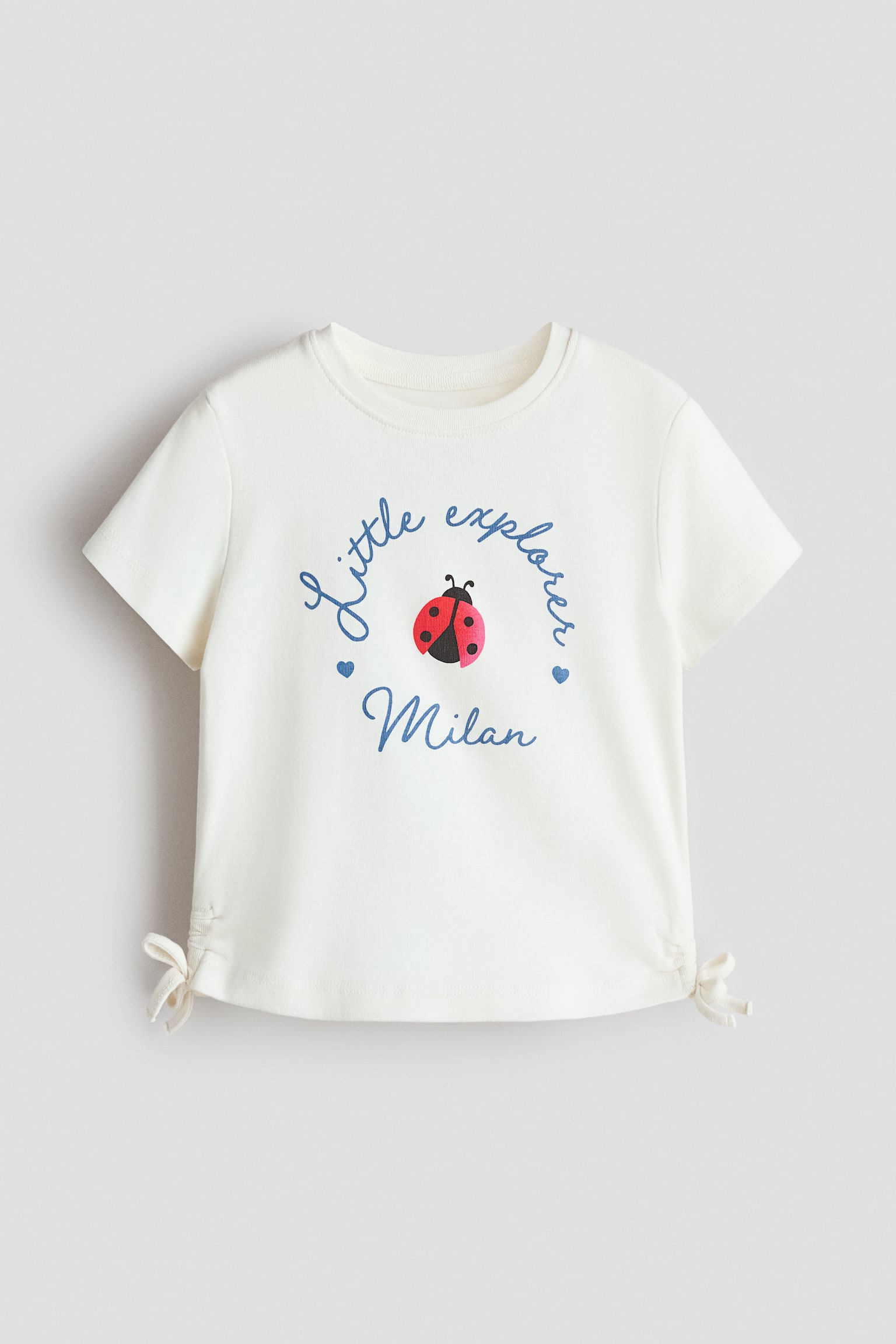 Printed Top - Cream/ladybug/Pink/ladybugs