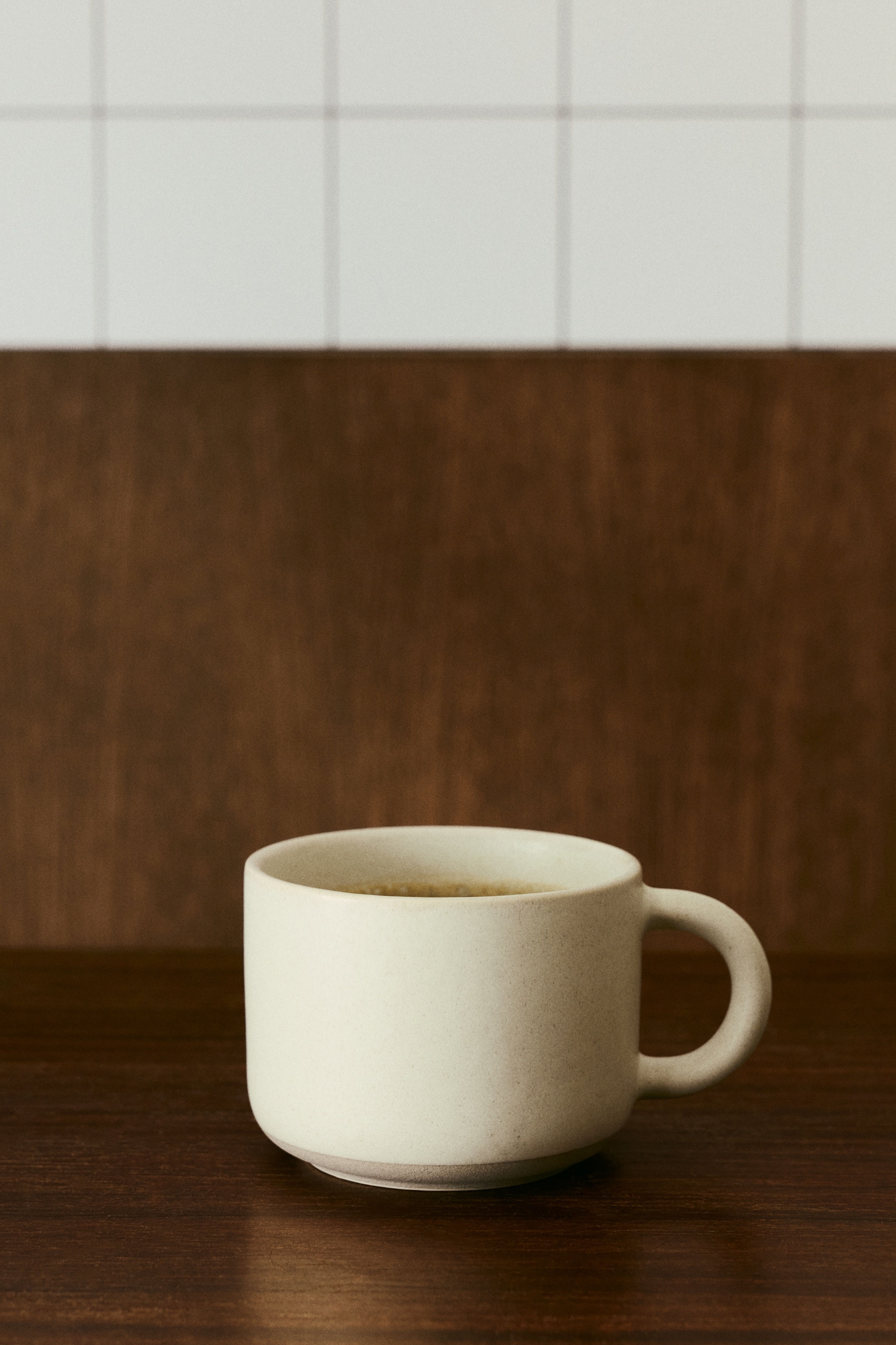 Reactive-Glaze Stoneware Mug - Light beige/Beige/Black