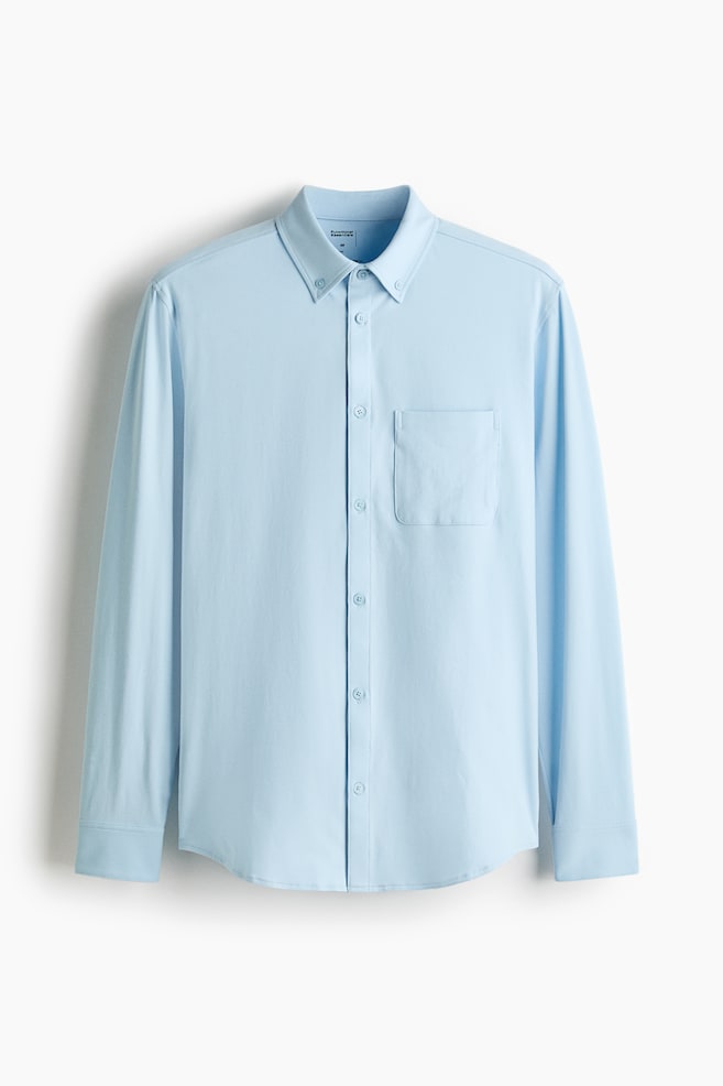 Four-Way Stretch Shirt - Light blue/Beige - 1