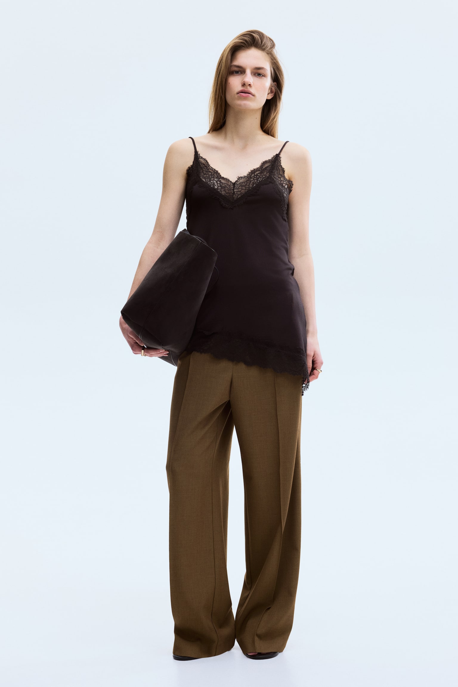 Crease-leg trousers - Dark khaki green/Brown/Dark grey/Black/Dark brown - 3