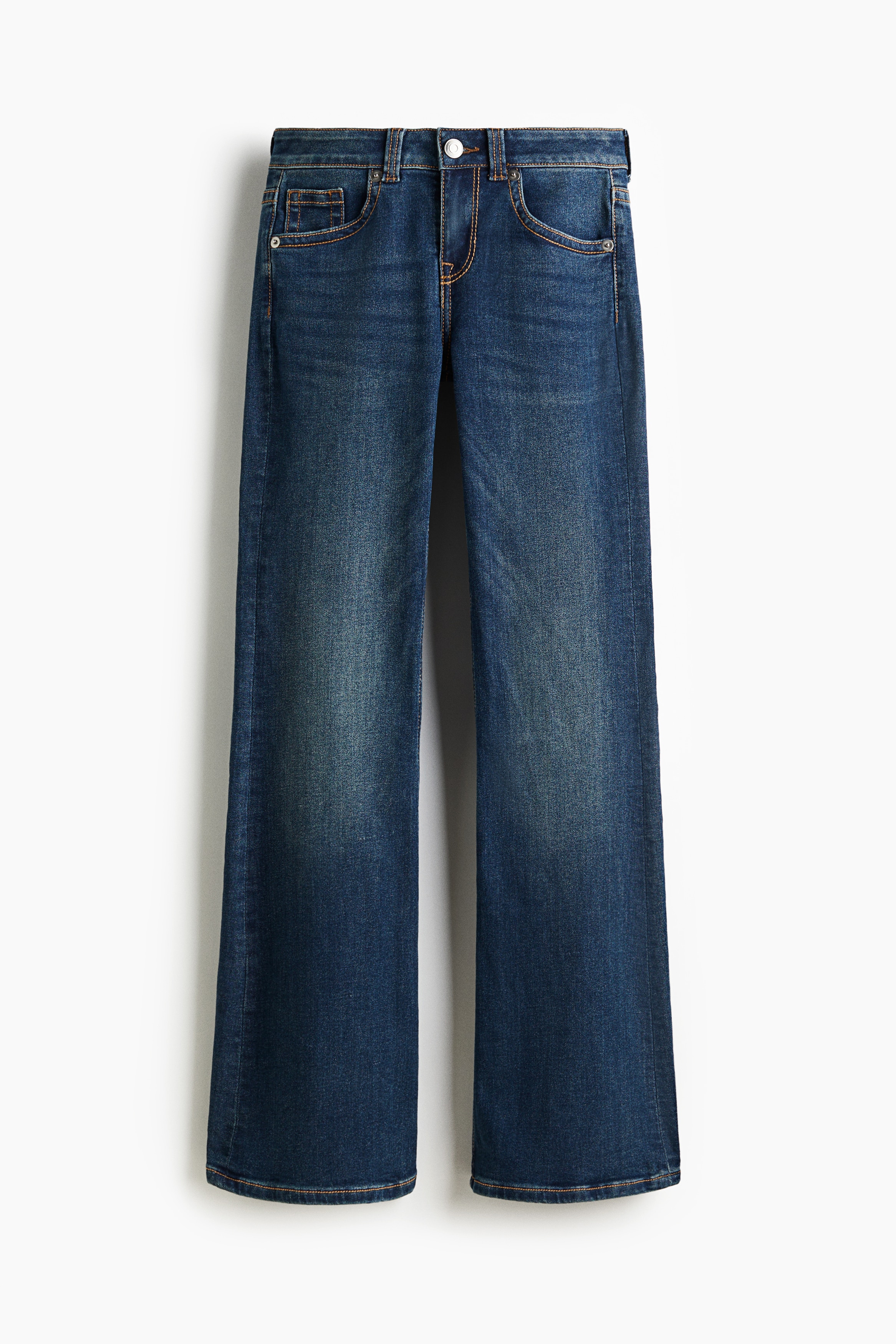 Flared Low Jeans - Mørk denimblå/Denimblå/Vasket denimblå