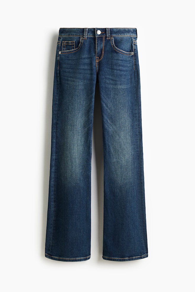 Flared Low Jeans - Dark denim blue/Denim blue/Washed denim blue - 1