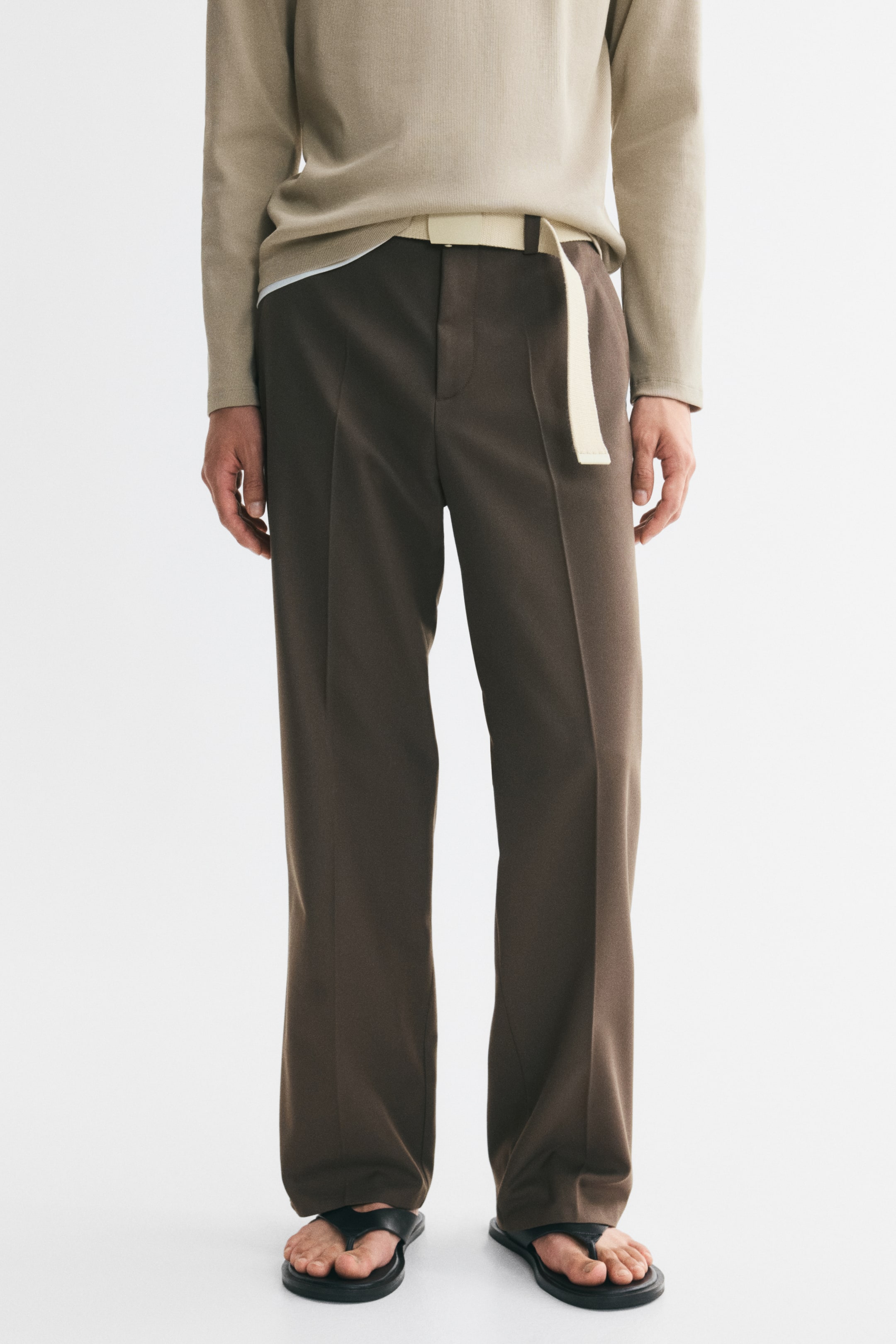 Relaxed-Fit Wide-Leg Tailored Pants