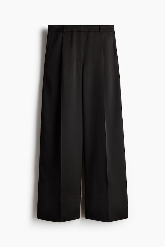 Pantaloni eleganti in satin · nero