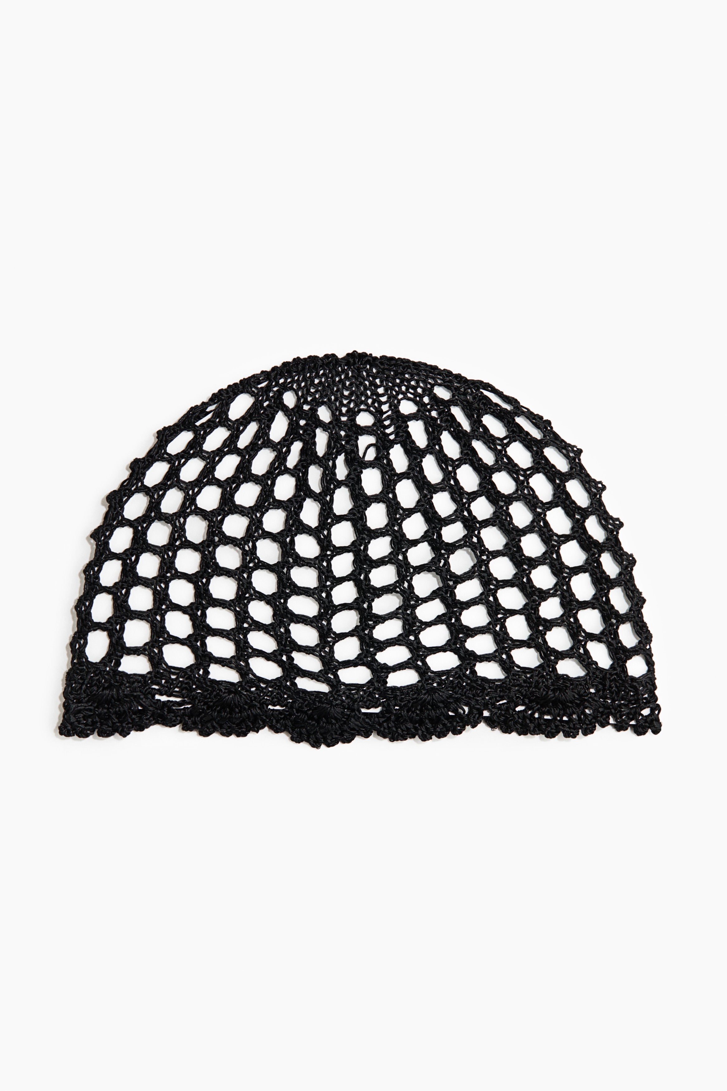 Women's Black Crochet-Look Hat | H&M CA