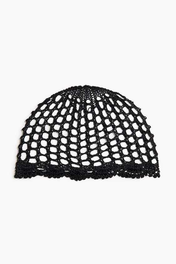 Женский головной убор H&M Crochet-Look Hat, цвет: Чёрный