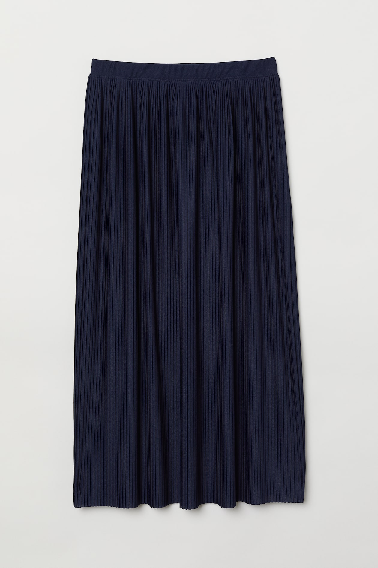 Pleated skirt - Midi - Dark blue - Ladies | H&M GB