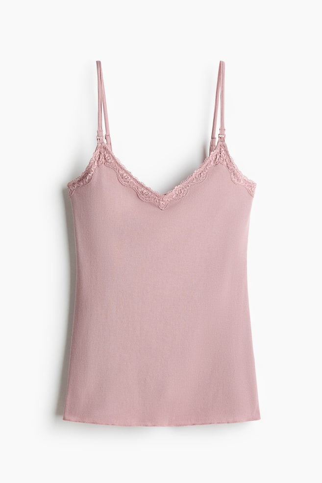 MAMA Nursing strappy top - Dusty pink/White/Black - 1