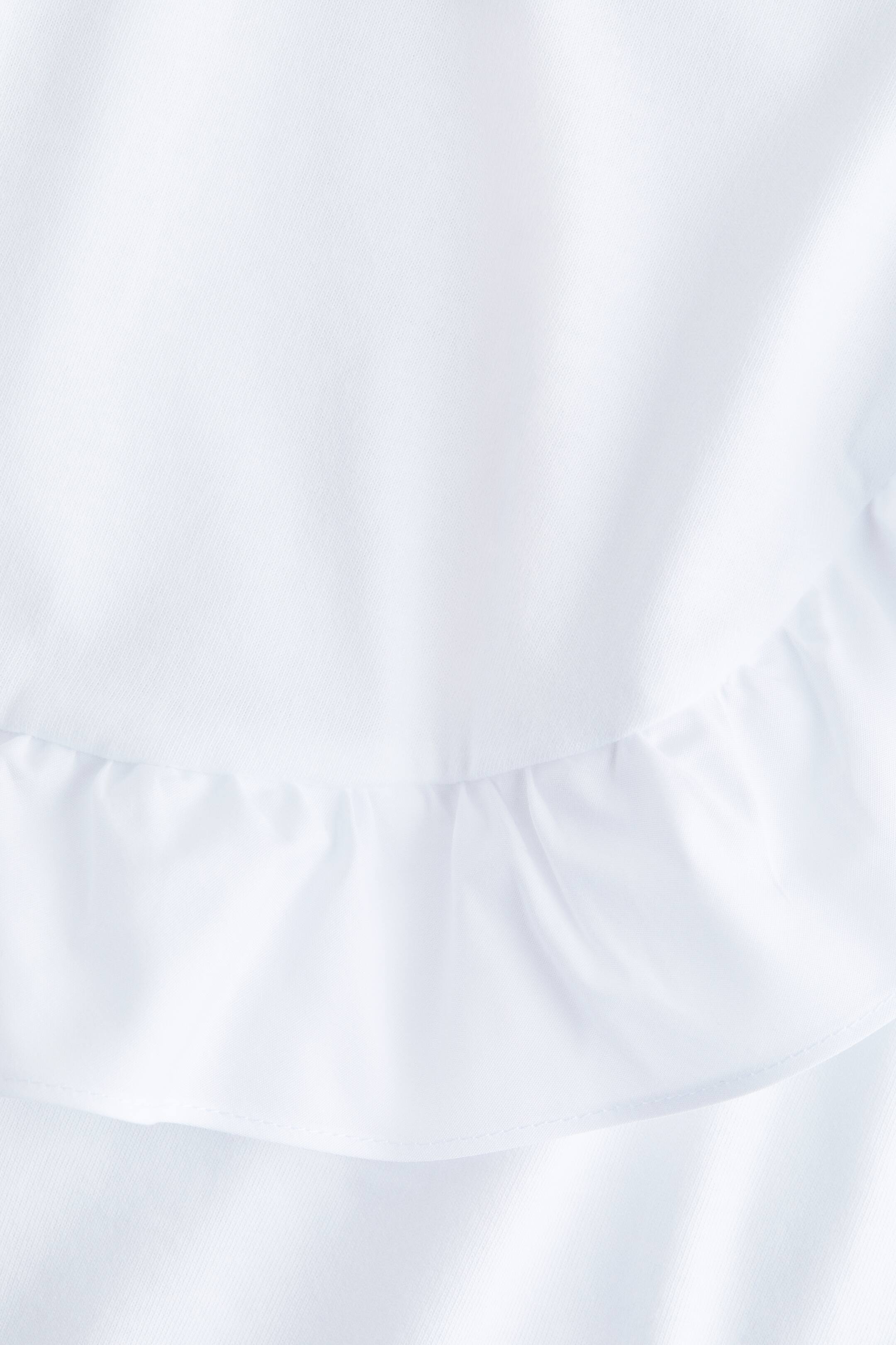 View larger image: Ruffle-Trimmed Cotton Top - White - Kids | H&M PH 5