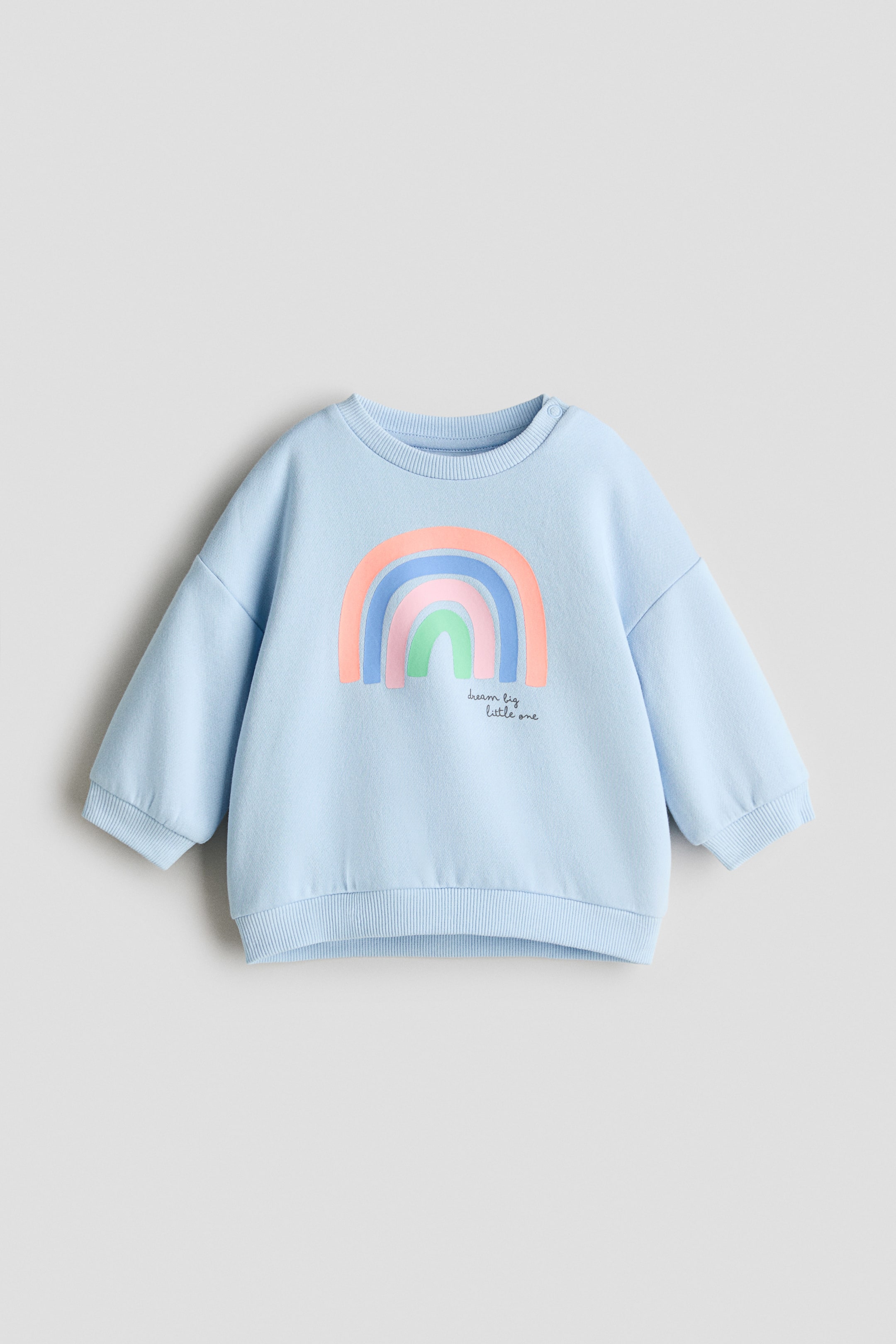 View larger image: Printed sweatshirt - Light blue/Rainbow - Kids | H&M 1