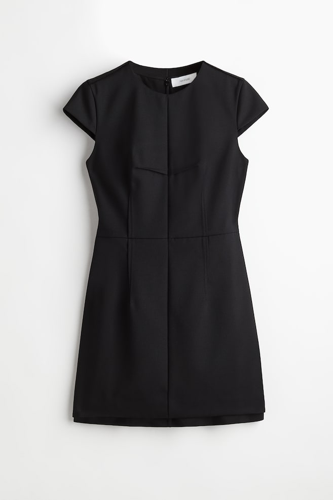 Layered mini dress - Black - 1