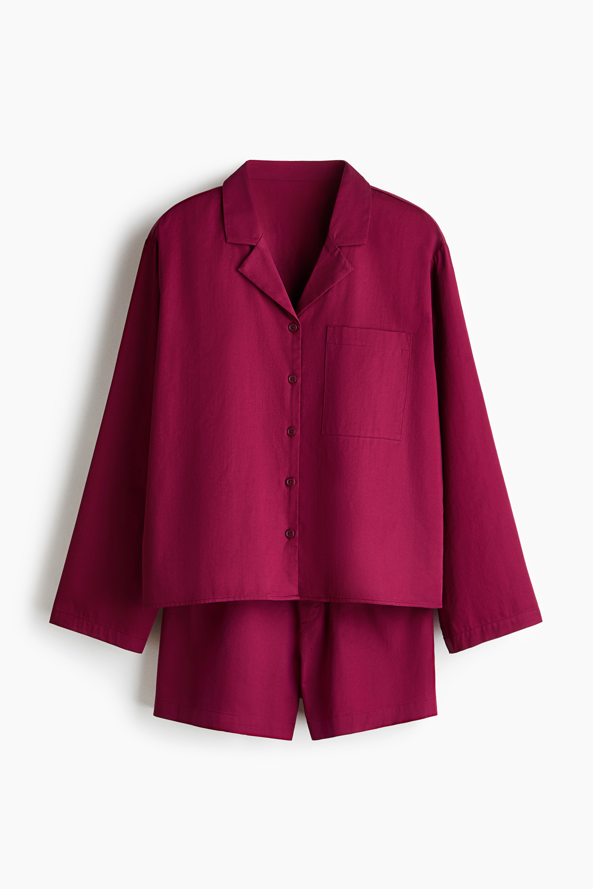 Pijama de algodón - Rosa oscuro/Rosa claro