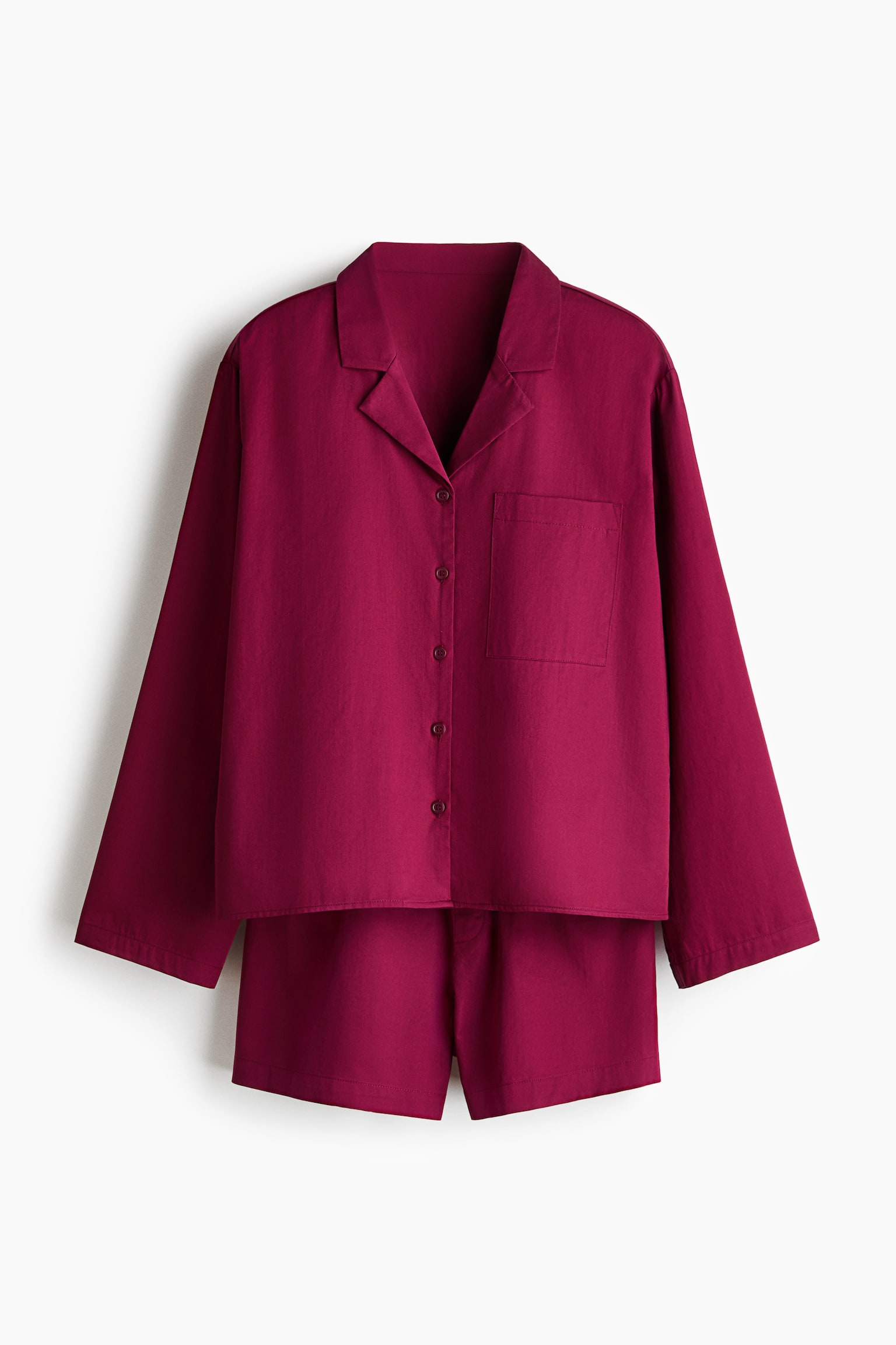 Pijama em algodão - Rosa escuro/Rosa claro - 1