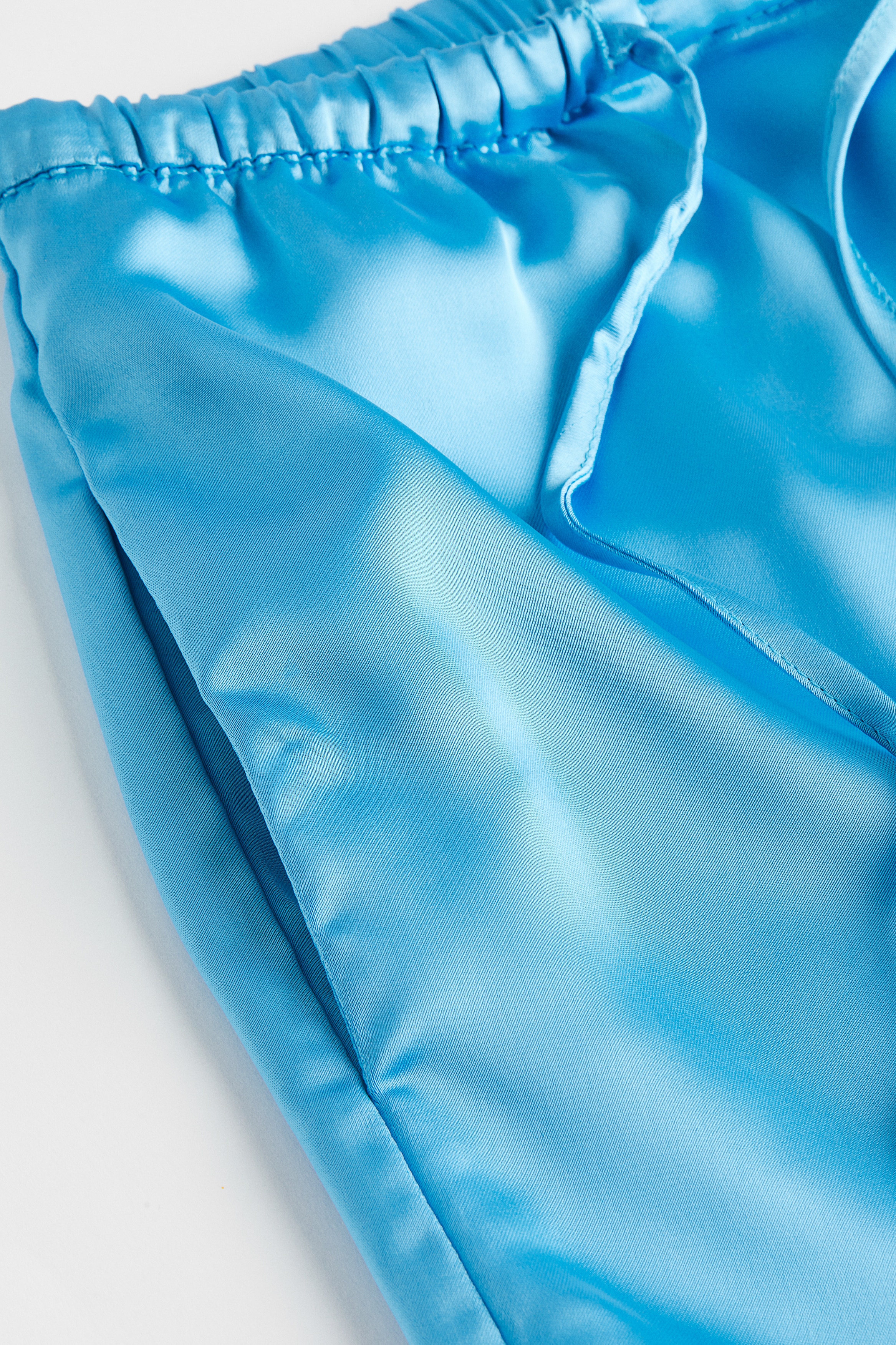 Pull-on satin trousers