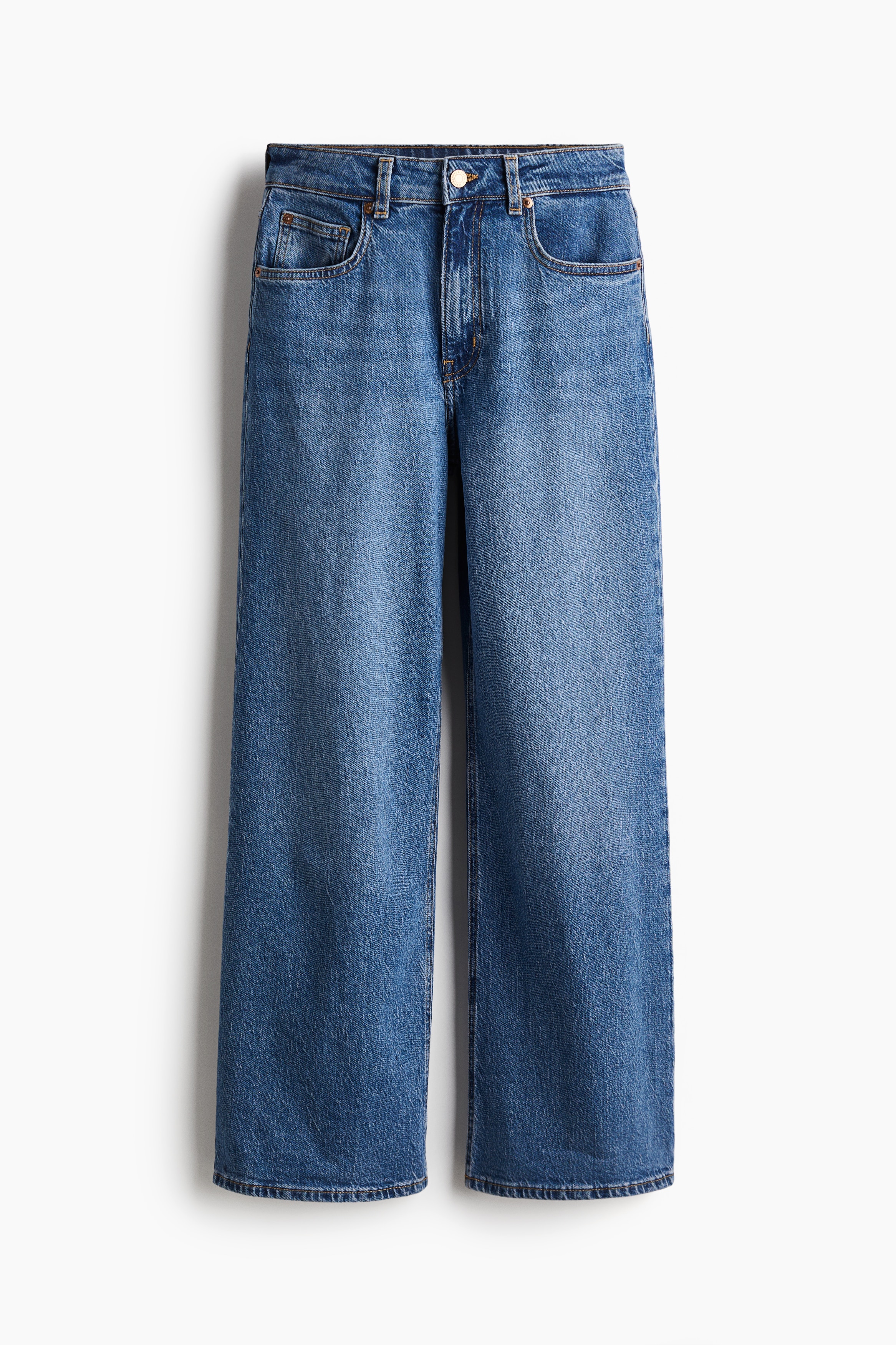 Ladies - Denim blue Wide High Jeans - Size: 22  - H&M