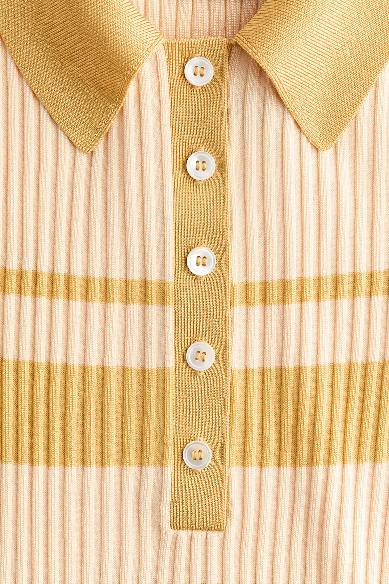 Rib-Knit Polo Shirt - image 2