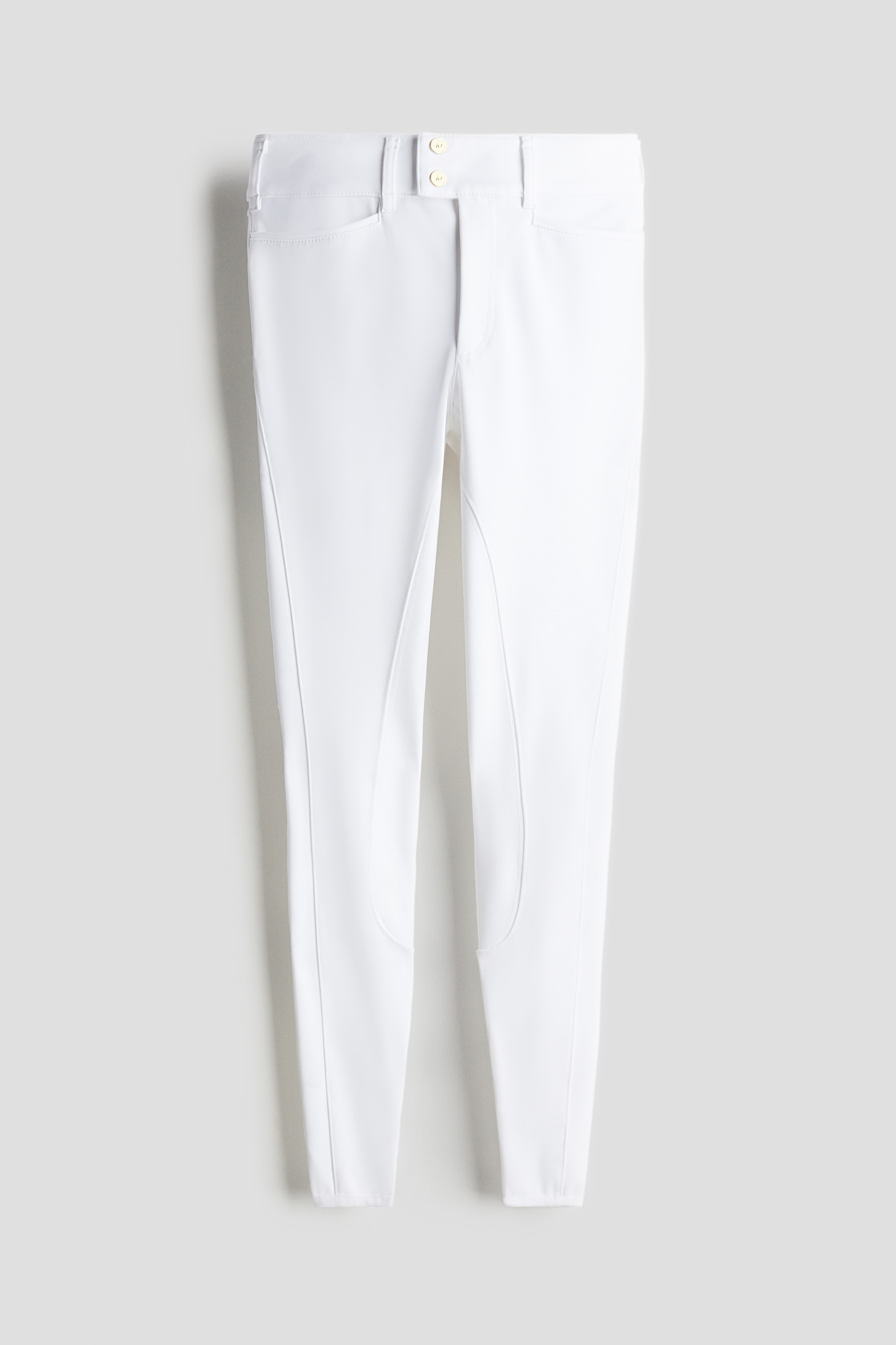 H&M Move - Dame - Hvit Ridebukser med helt grip - Size: 36