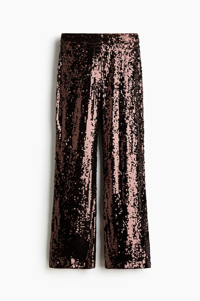 Pantalón de lentejuelas - Marrón oscuro/Bronce claro/Negro - 1