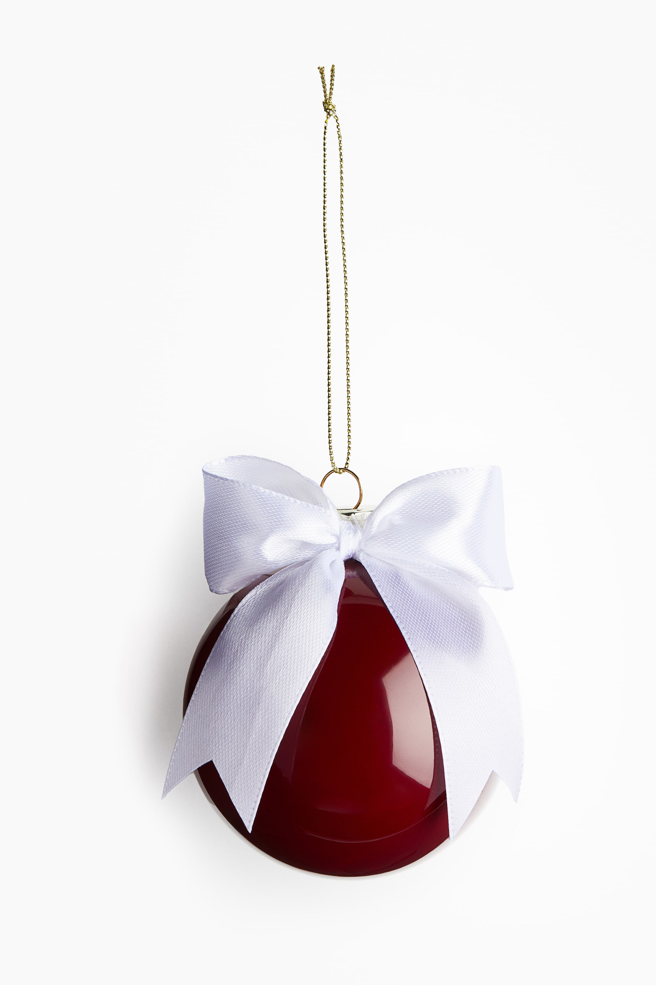 Glass Christmas Ornament with Bow