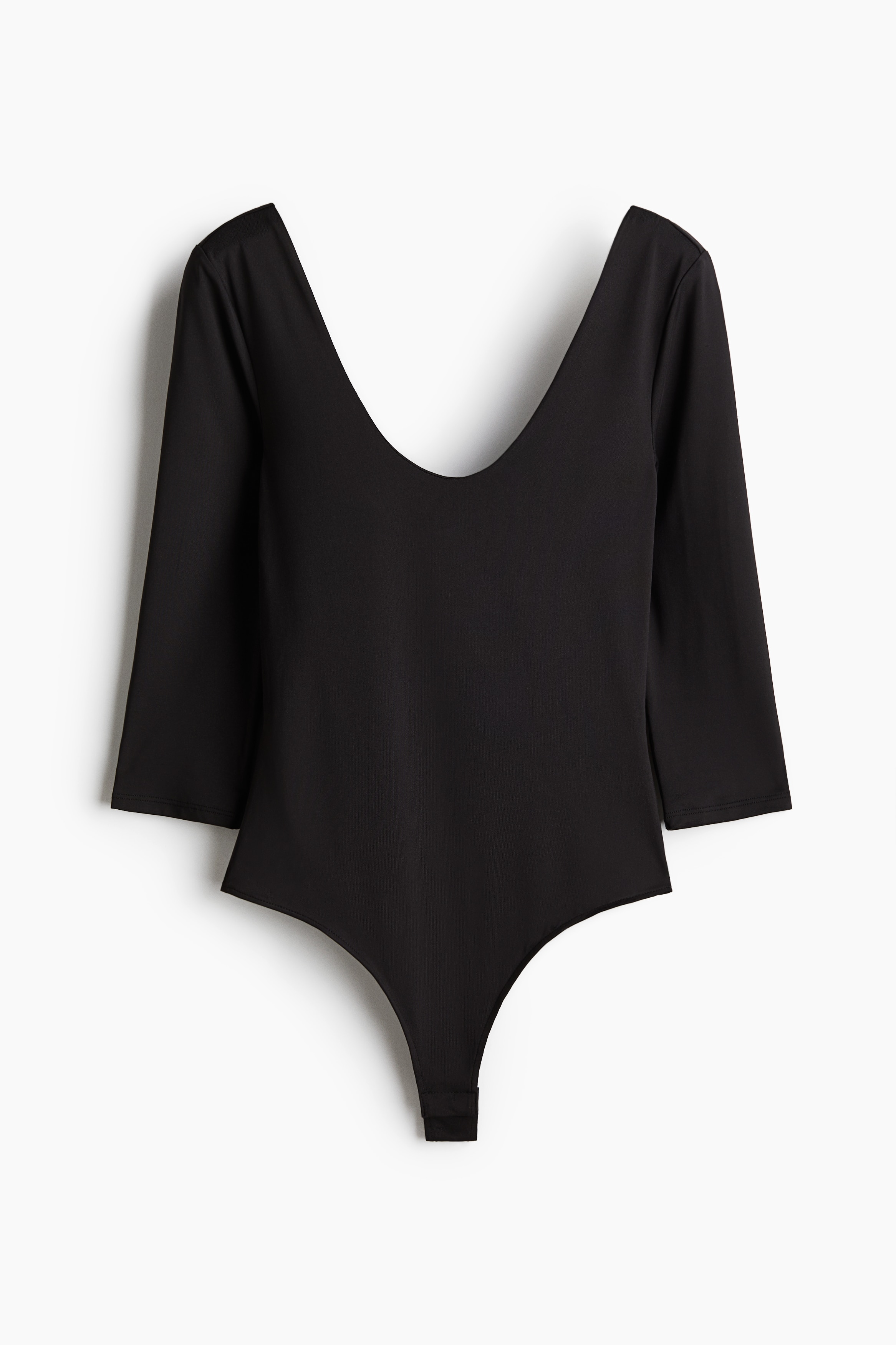 Women's Dark brown Scoop-Neck Thong Bodysuit | H&M US