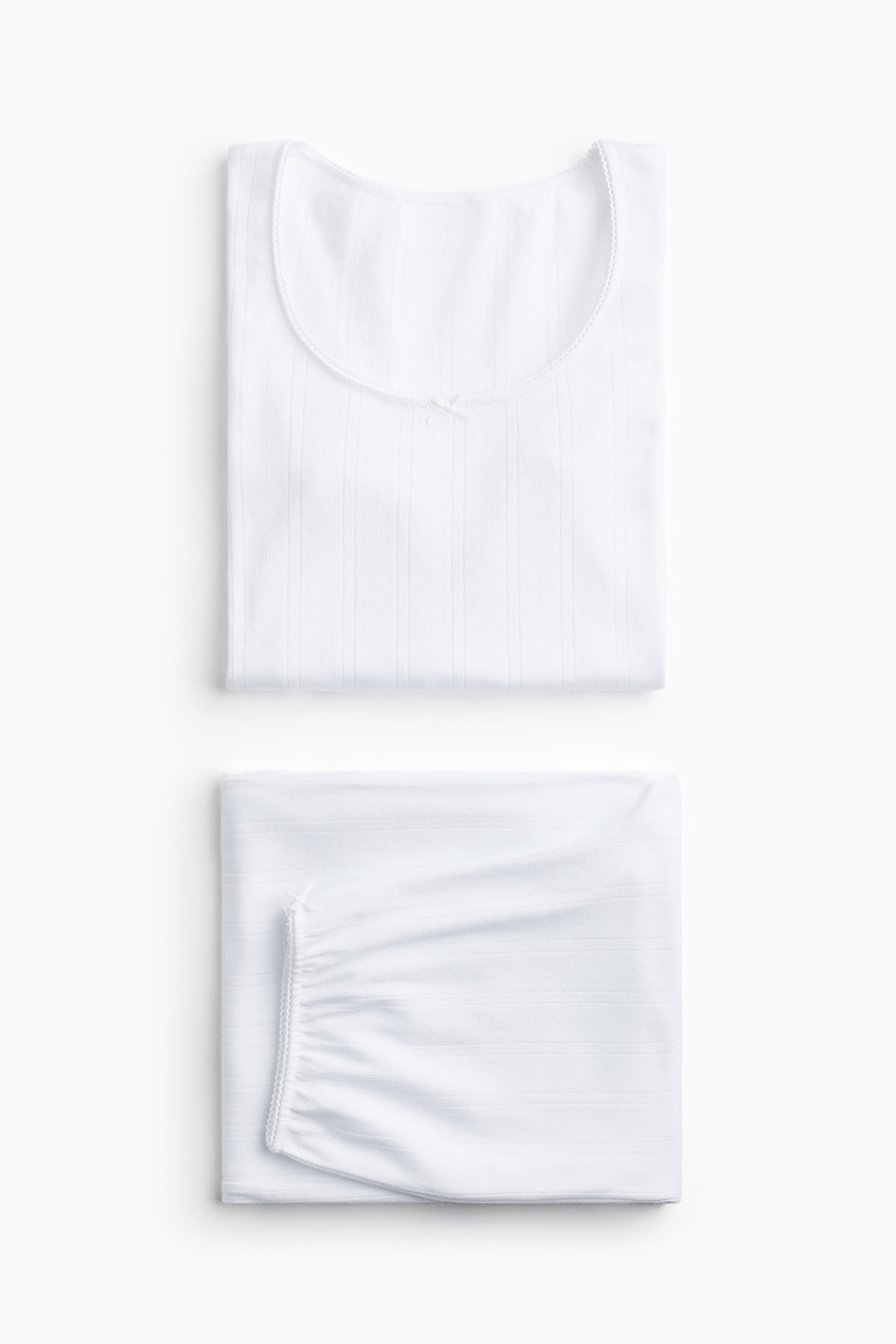 Cotton pointelle pyjamas