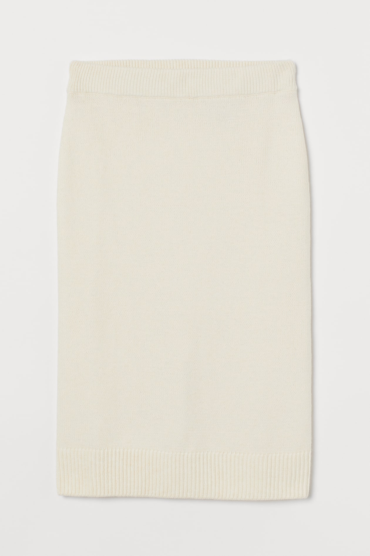 Knit Skirt - High waist - Midi - Cream - Ladies | H&M US