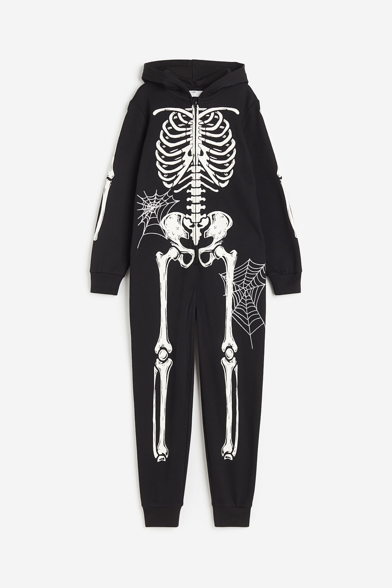 Printed Sweatshirt Jumpsuit - Black/Skeleton - Kids | H&M US