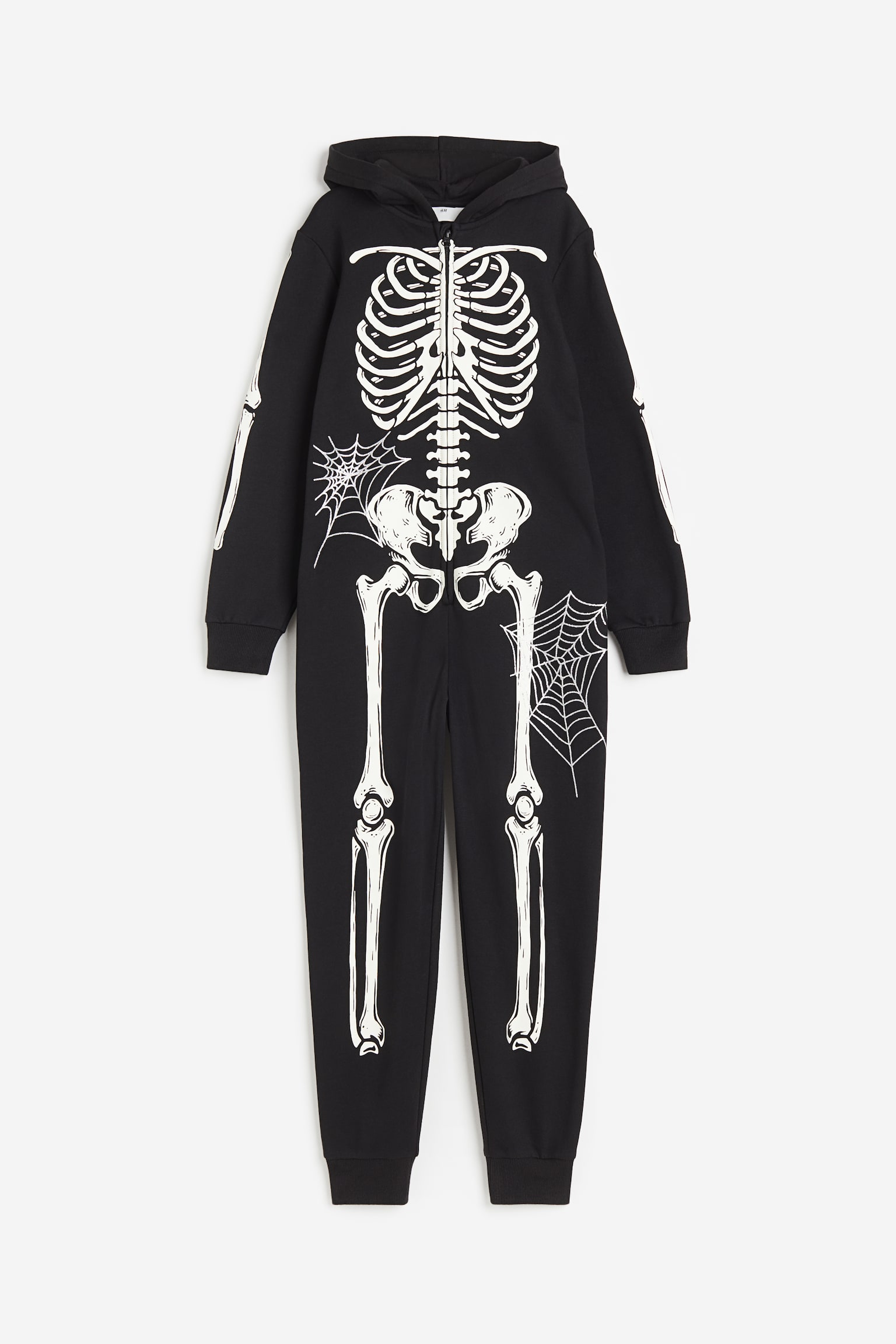 Print Sweat Coverall - Black/Skeleton - 1