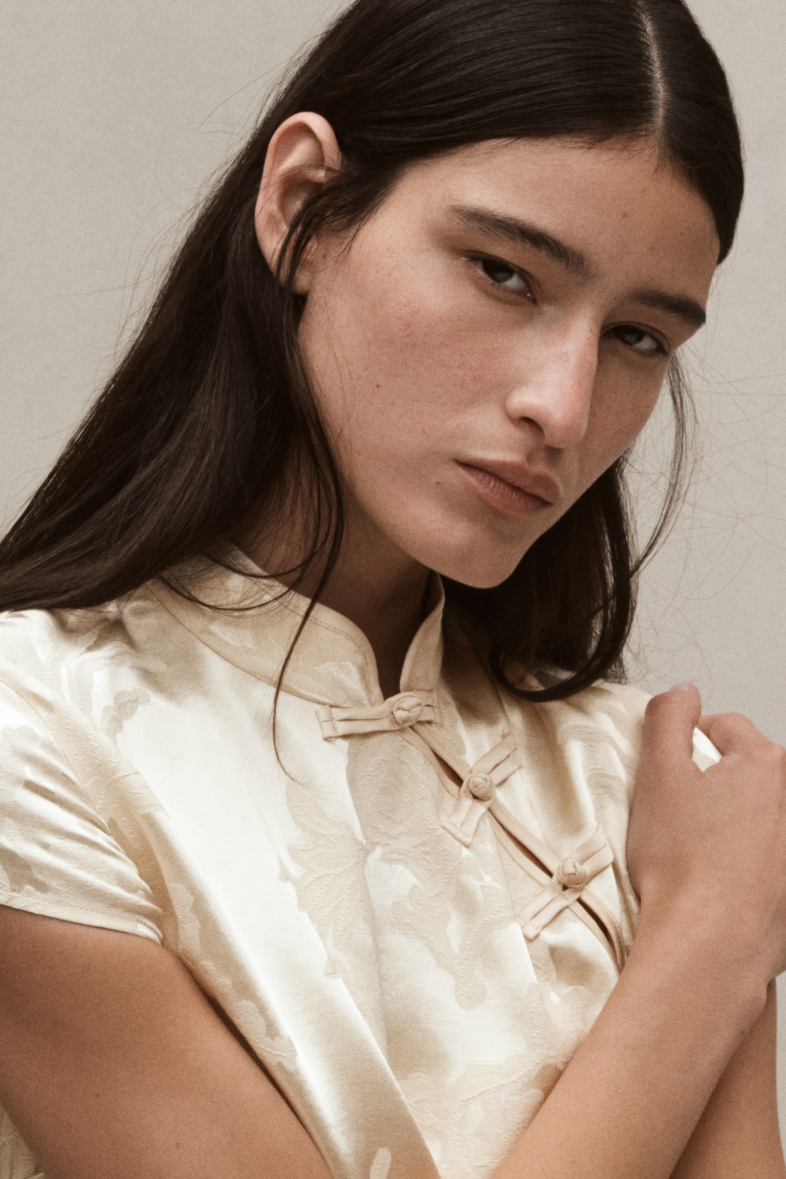 Женское платье H&M Jacquard-Weave, цвет: Бежевый / С принтом — фото 3
