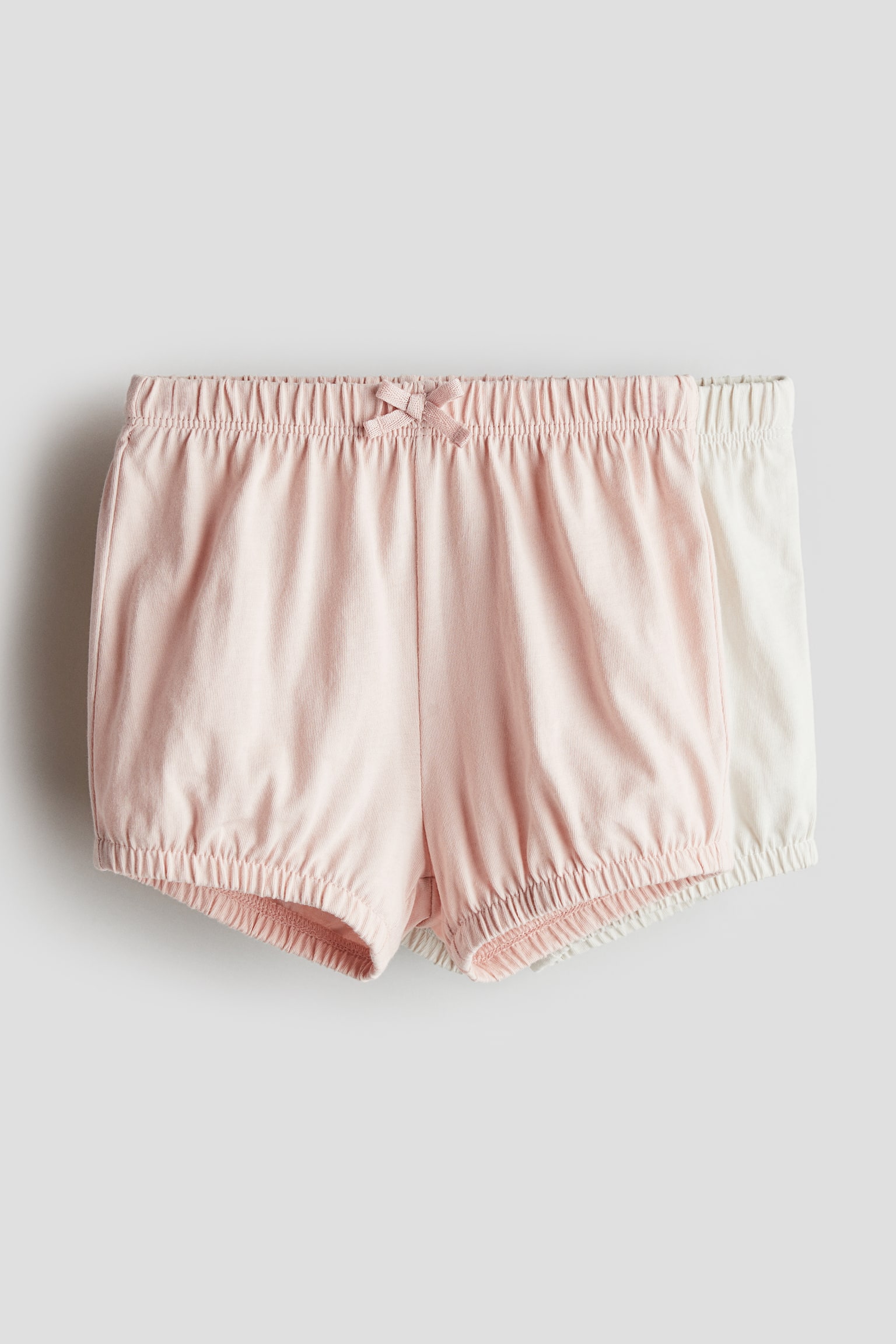 2-pack jersey shorts - Light pink/White/Light dusty green/Beige - 1