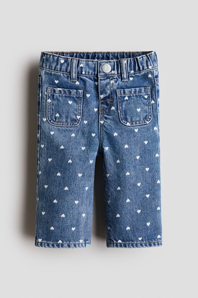 Vaquero acampanado - Azul denim/Corazones/Beige/Estampado de leopardo/Azul denim/Azul denim/Azul denim oscuro/Cerezas - 1
