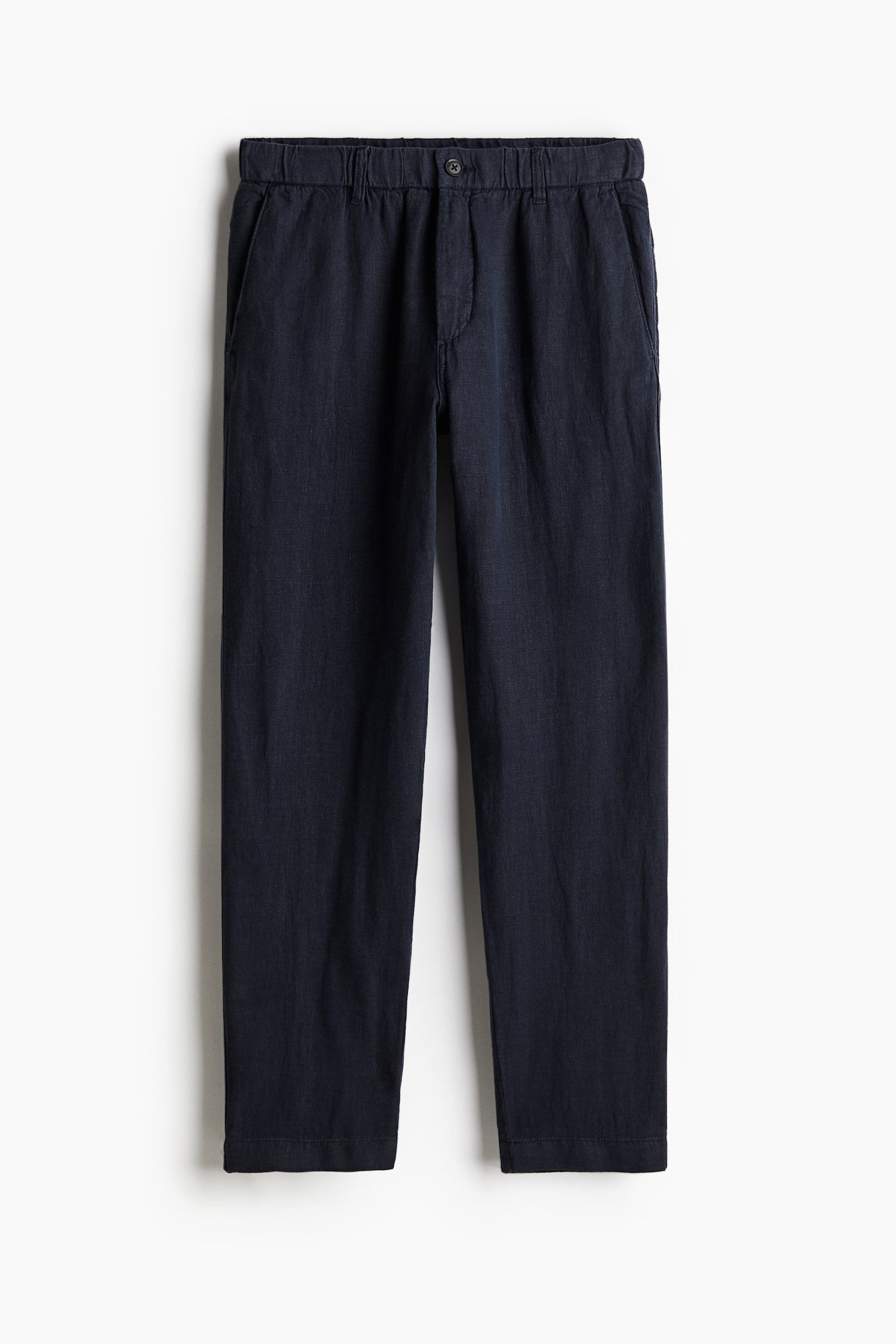 Regular Fit Linen trousers - Navy blue/Black/Light beige - 2