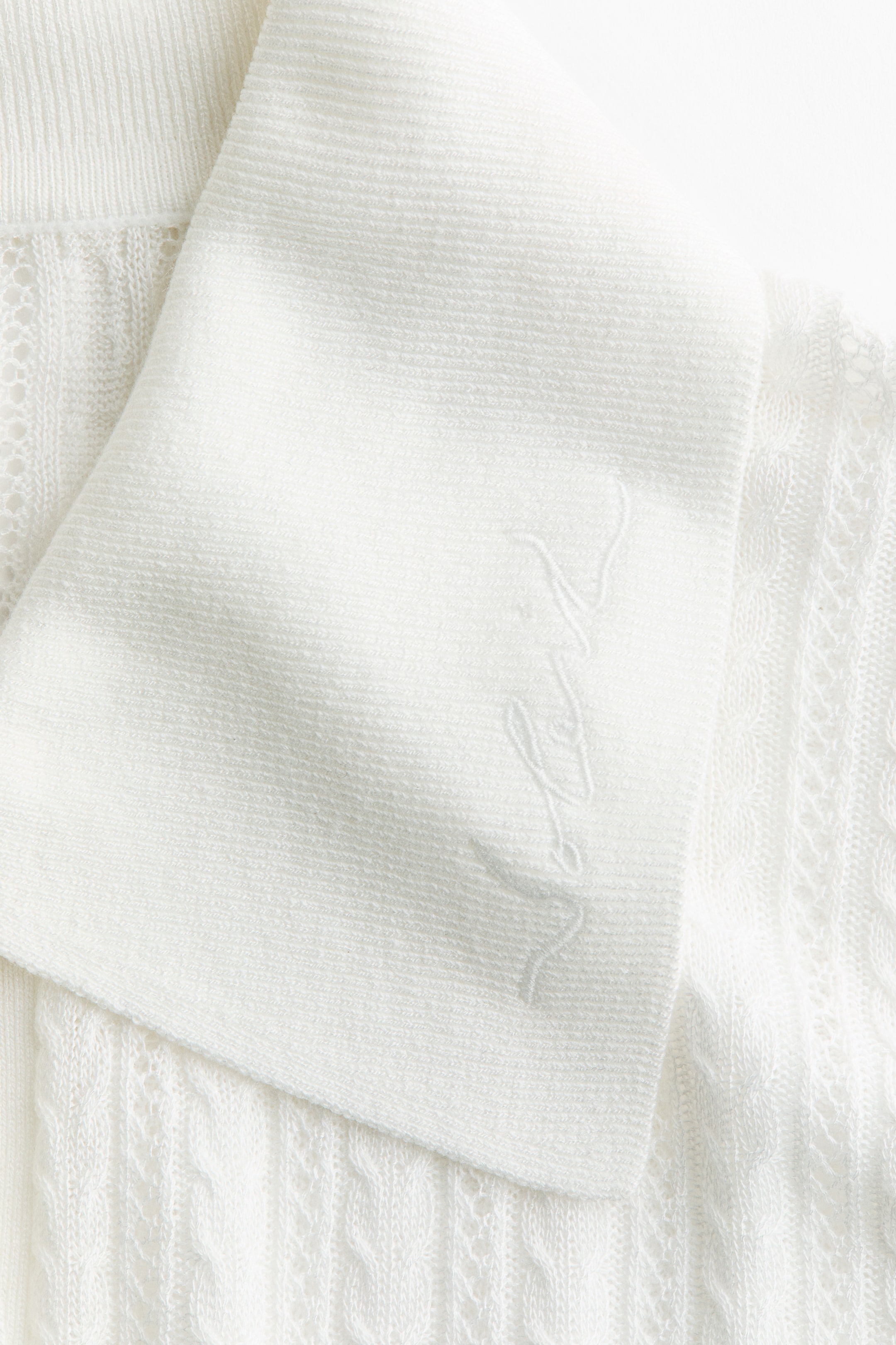 Pointelle-Knit Polo Shirt