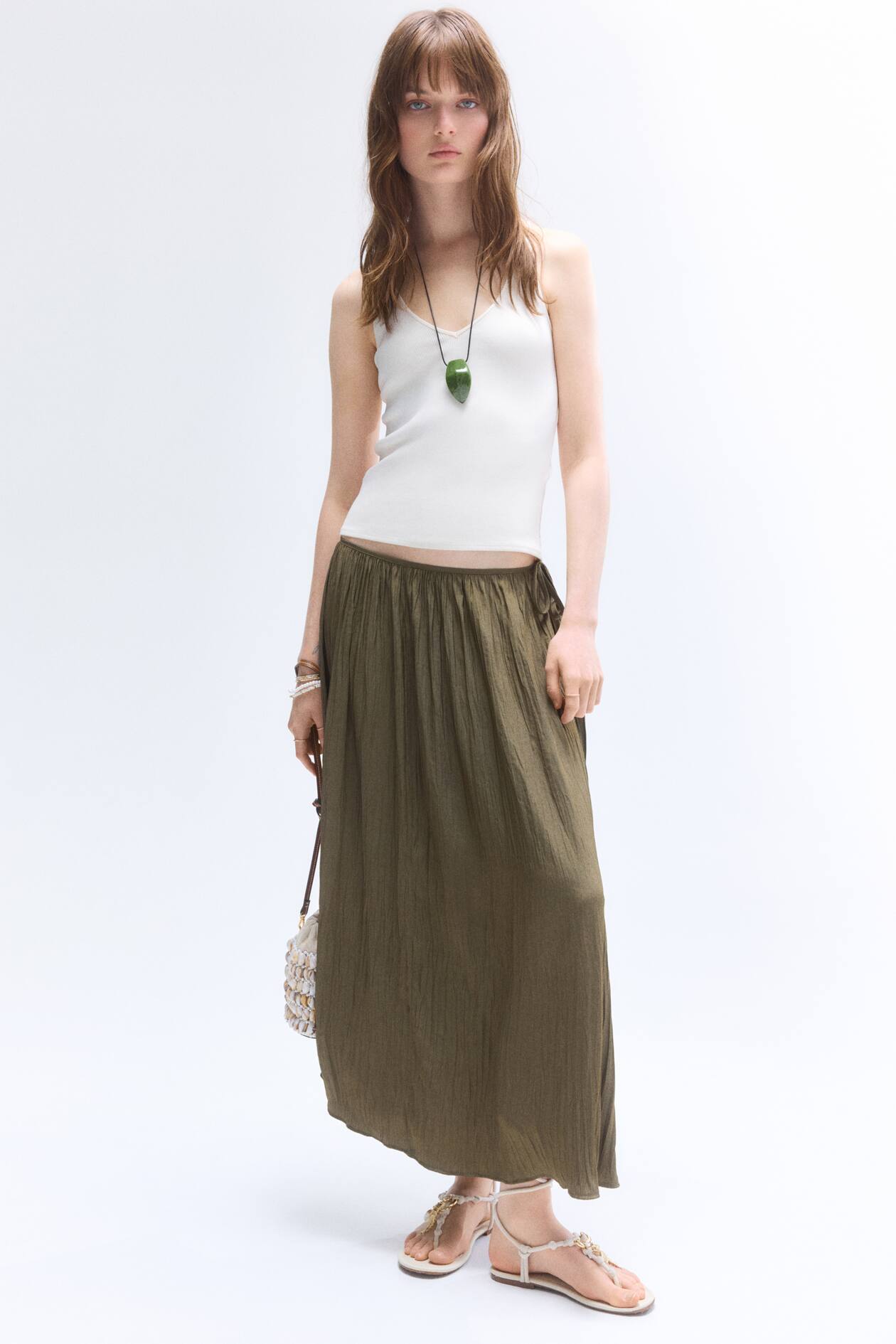 Crinkled Twill Skirt - image 2