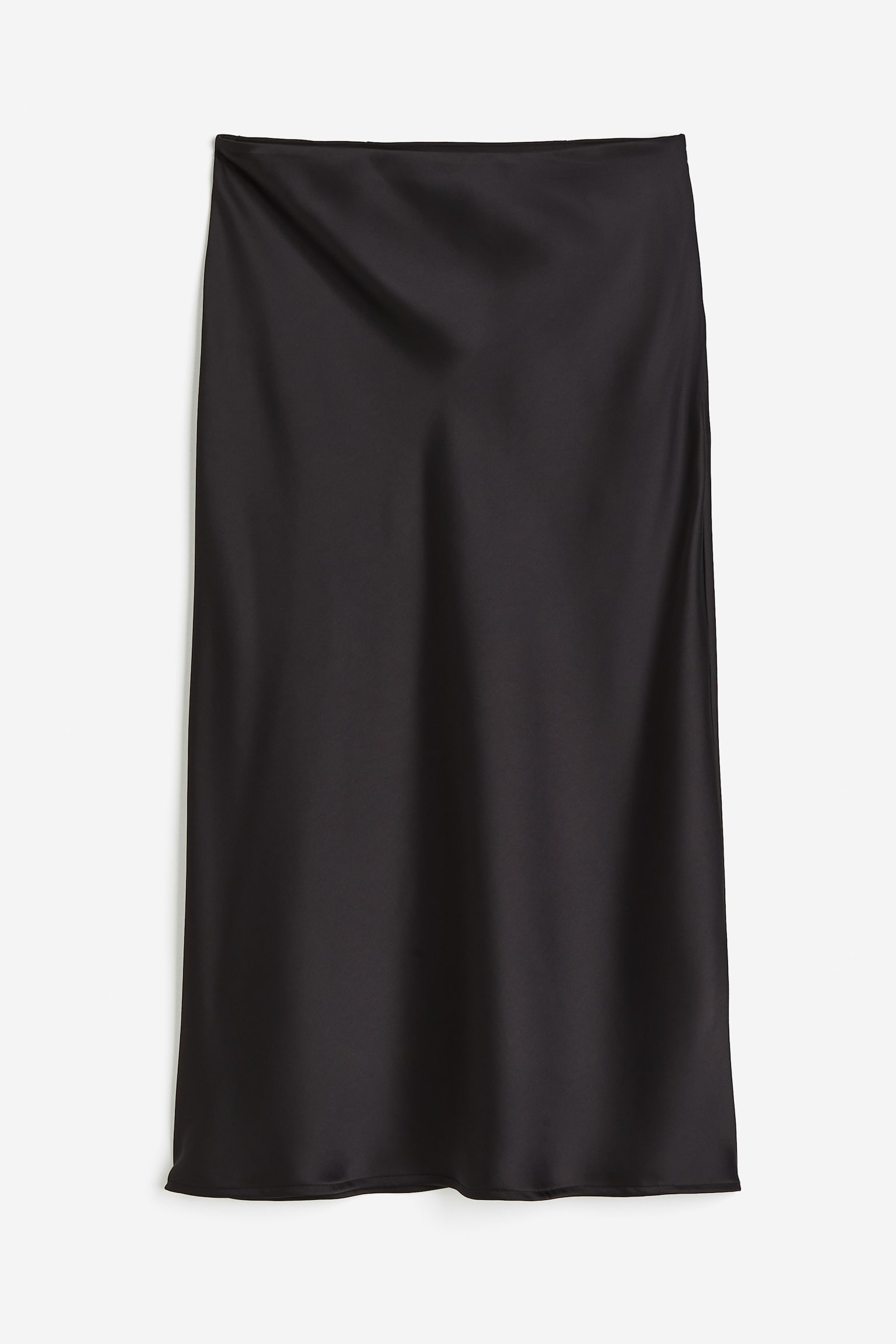 Satin Skirt - Black - 1