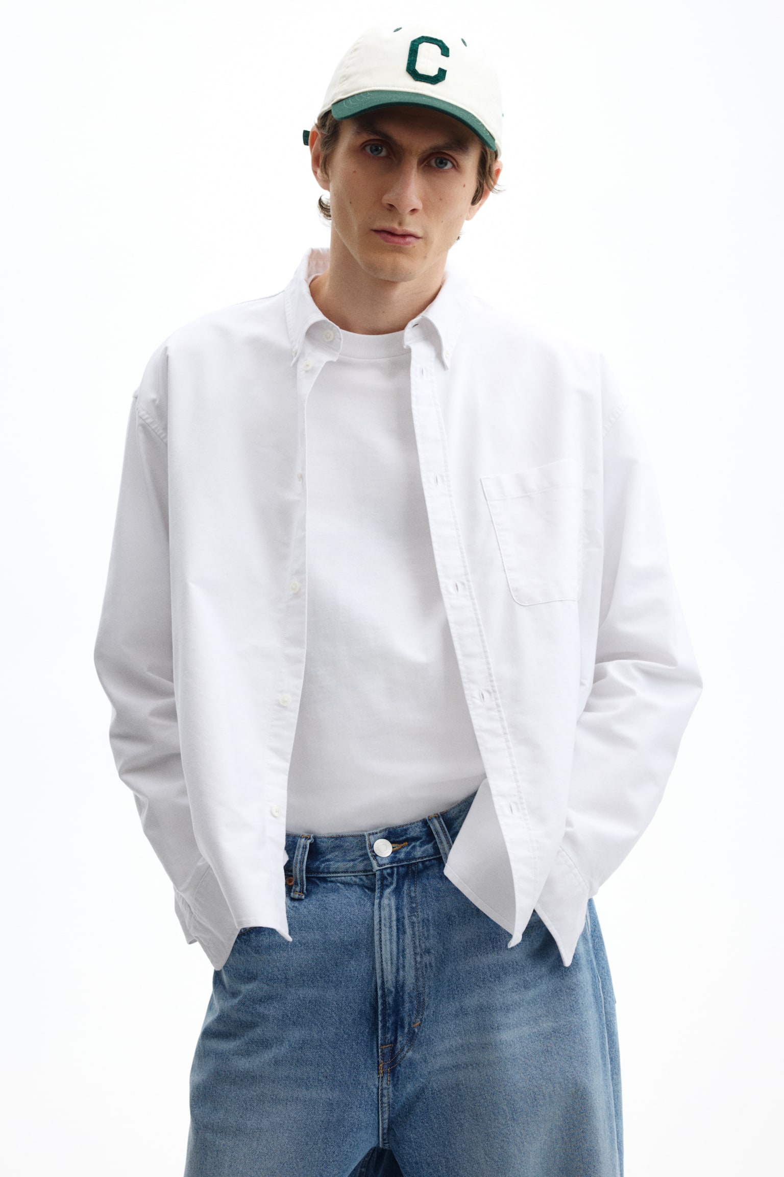 Chemise Oxford Relaxed Fit - Blanc/Bleu foncé/Vert/rayé/Rouge - 2