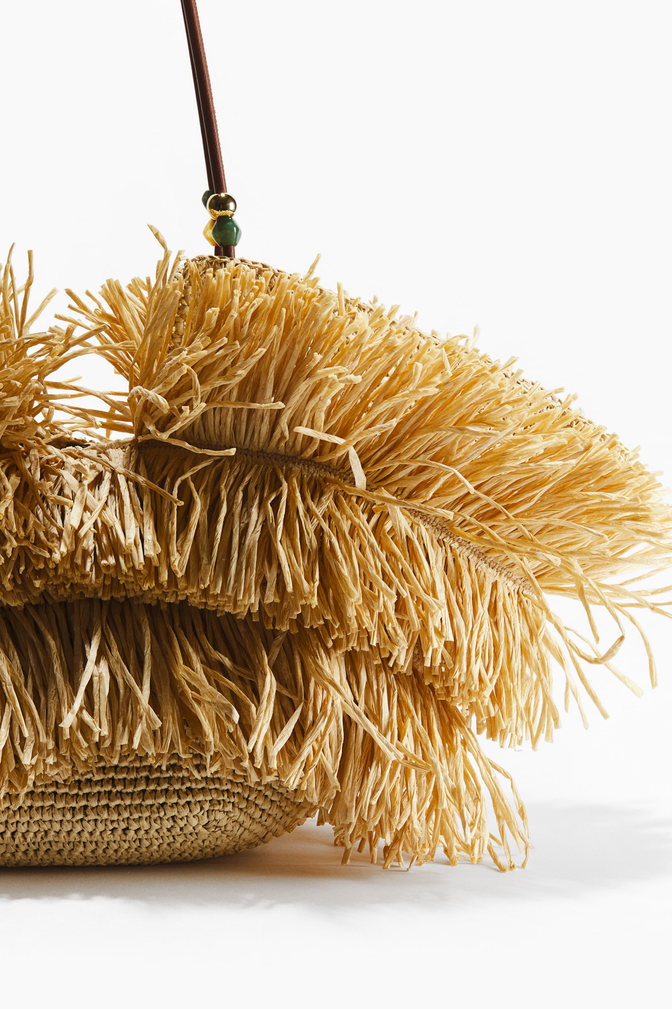 Fringed Straw Shopper