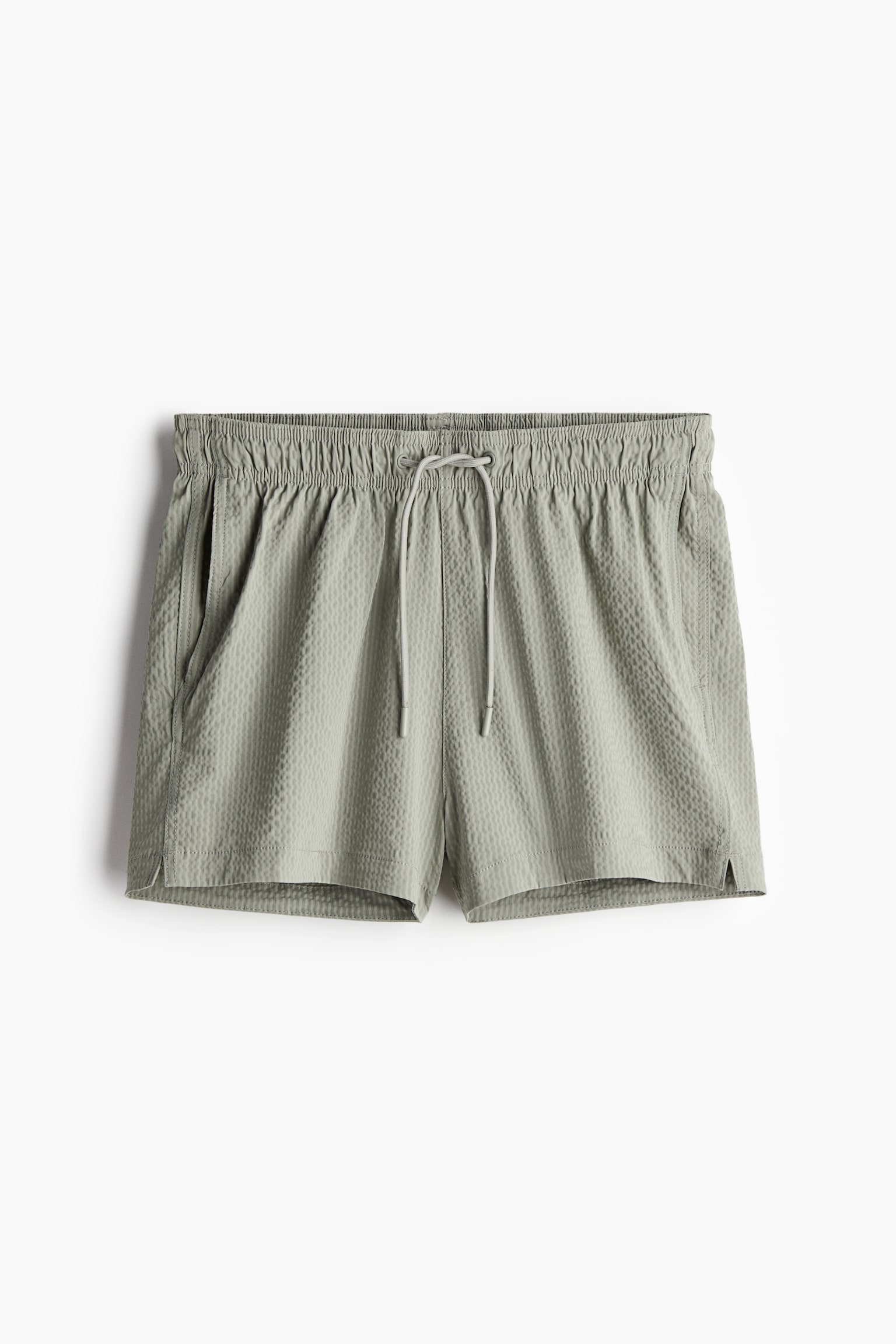 Seersucker swim shorts - Dusty green/Navy blue/Beige - 2