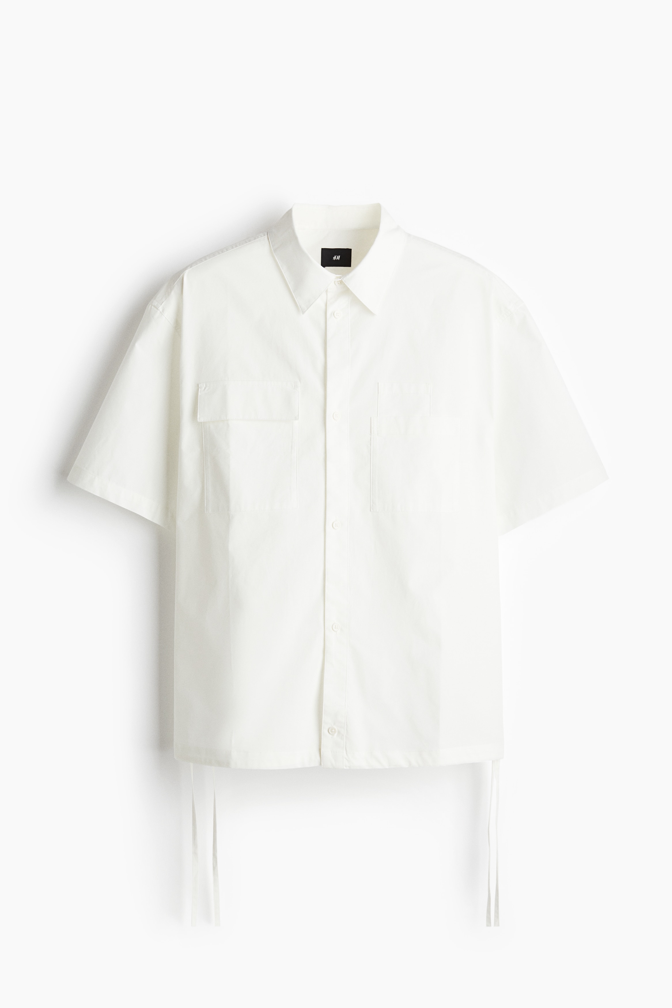 ルーズフィット 半袖ユーティリティシャツ - ホワイト - Men | H&M JP