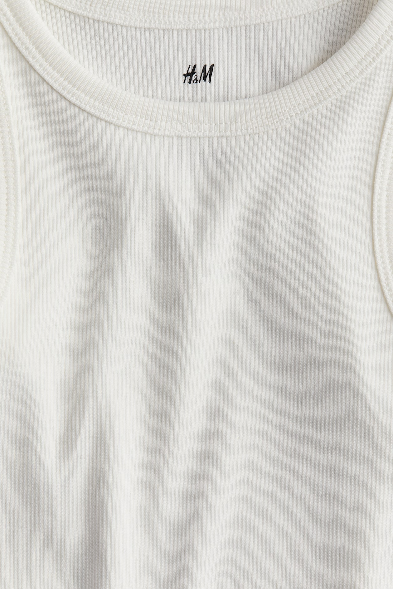 Kids - Ribbed Tank Top - White