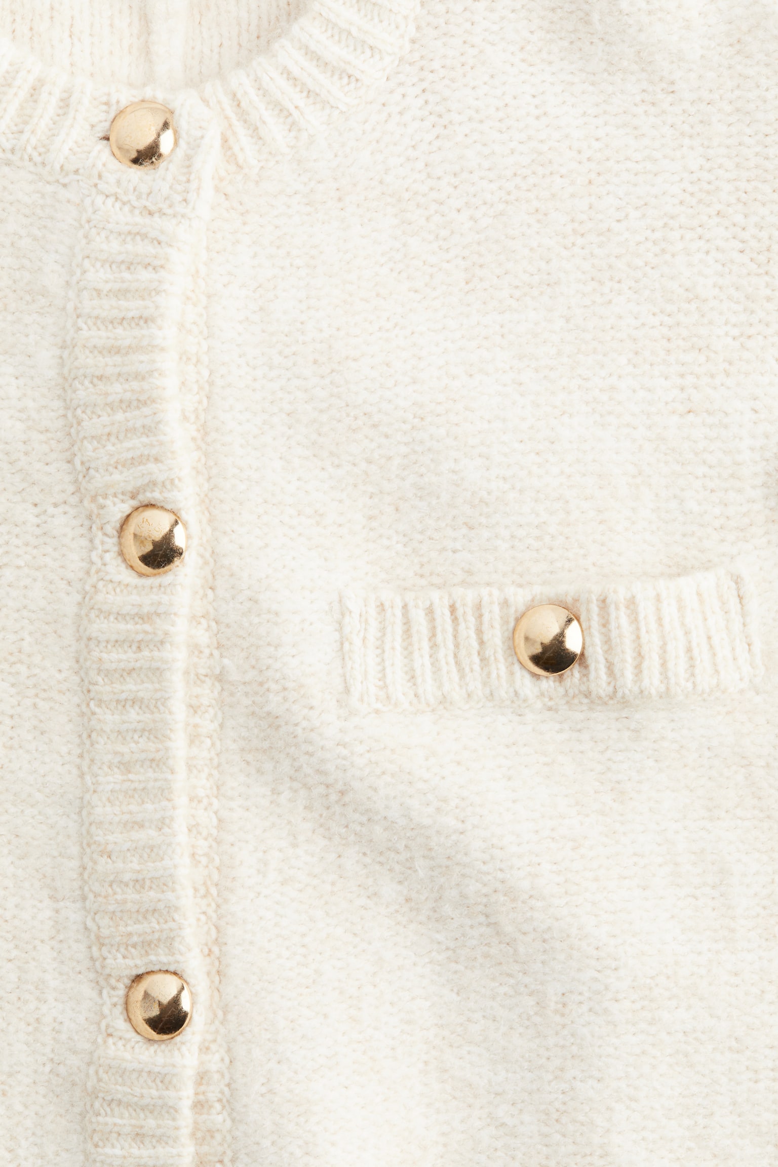 Pocket-detail cardigan - クリーム - 4