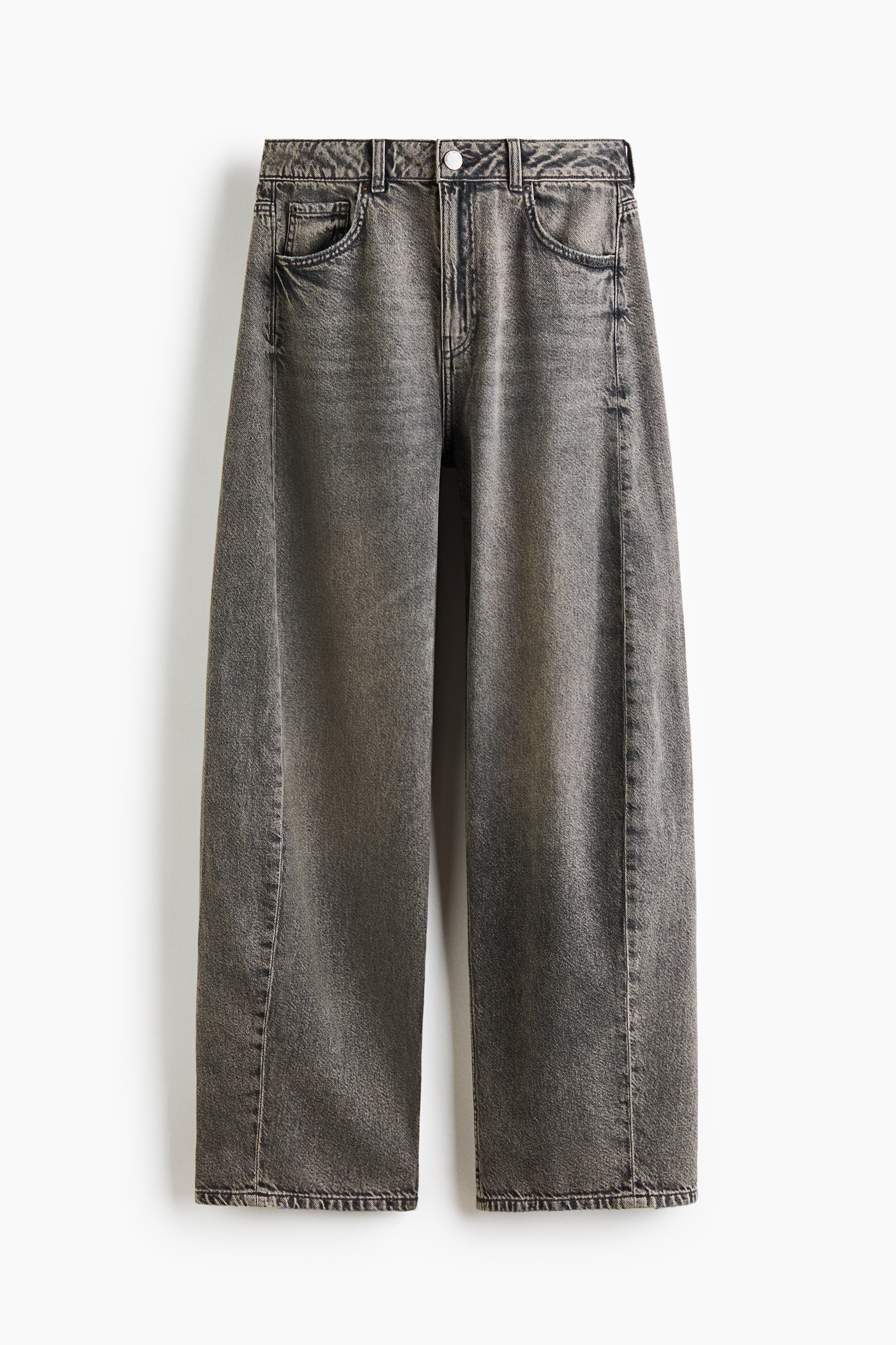 Barrel High Waist Jeans - Gris denim/Bleu denim clair